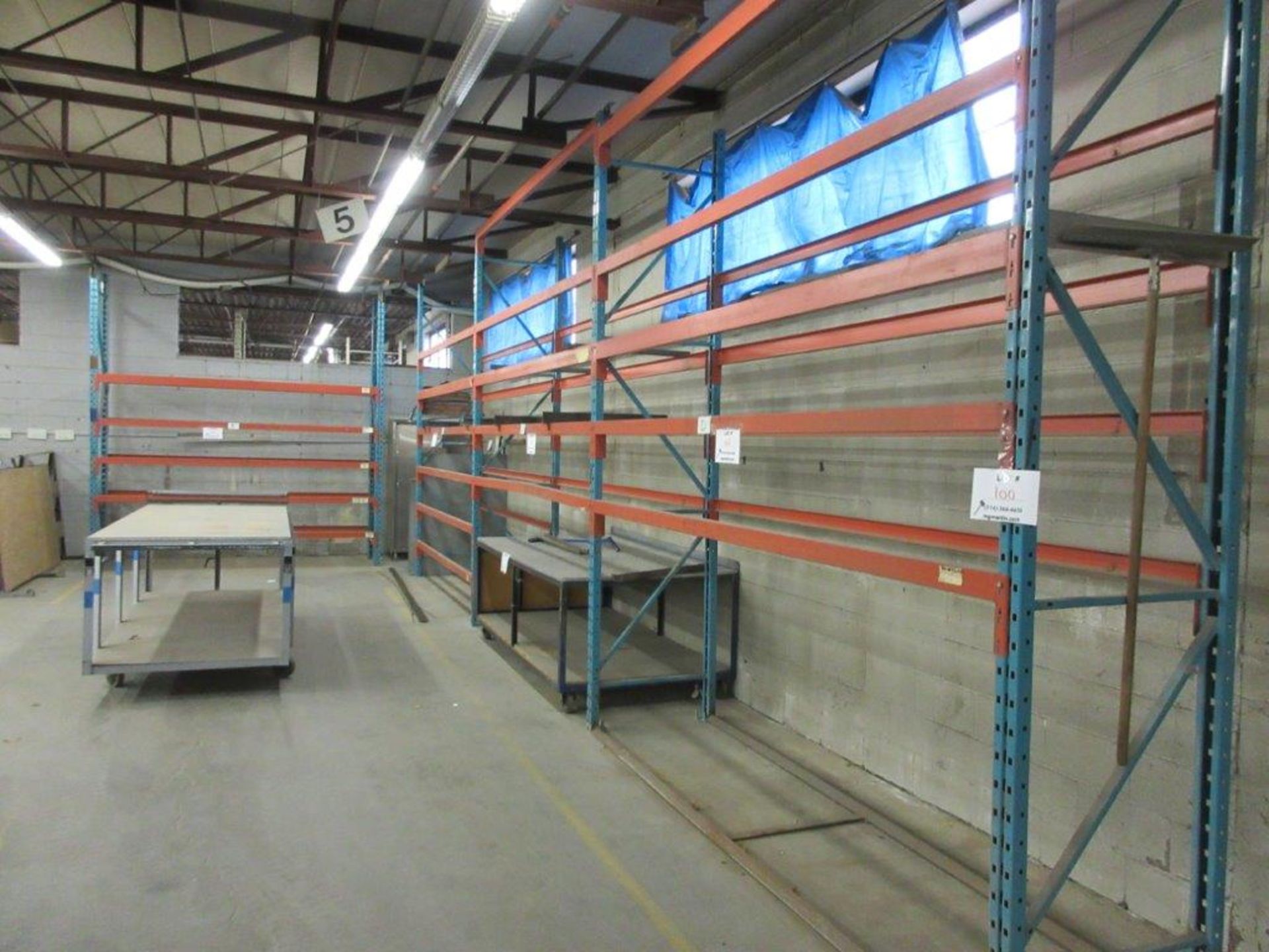 Sections industrial racking 132w x 32d x 142h