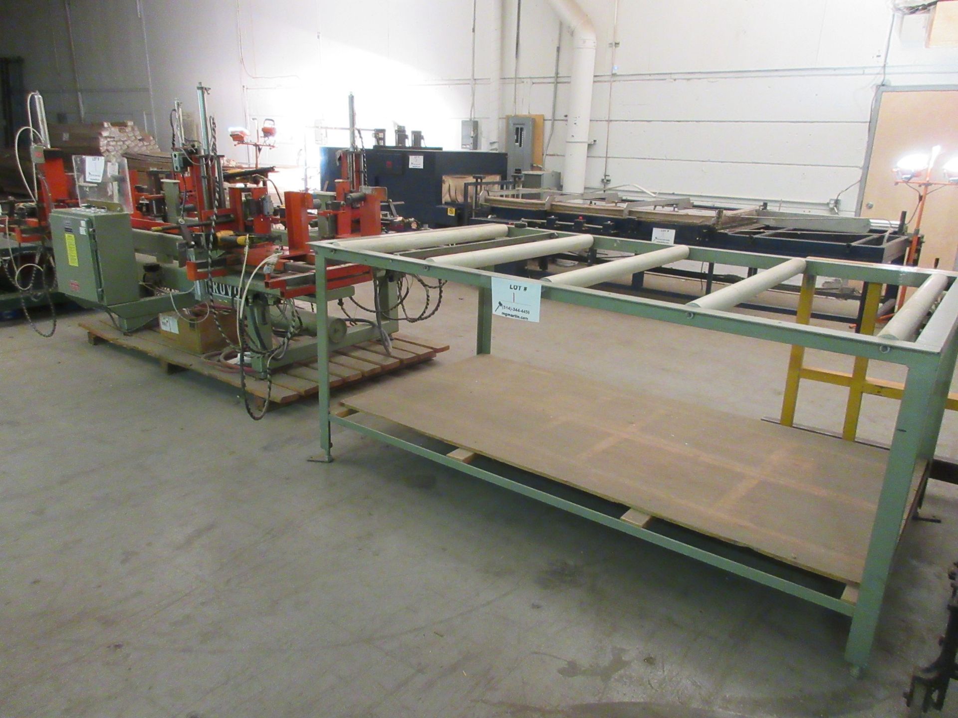 RUVO Door assembly machine Mod: 1275, w/t 6 pneumatic BOSTITCH air gun stations w/t roller table ( - Image 3 of 15