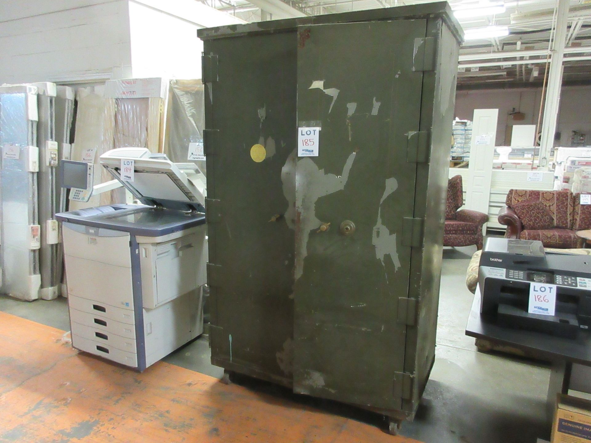 2 Door safe on wheels 52"x 79"x 28"d