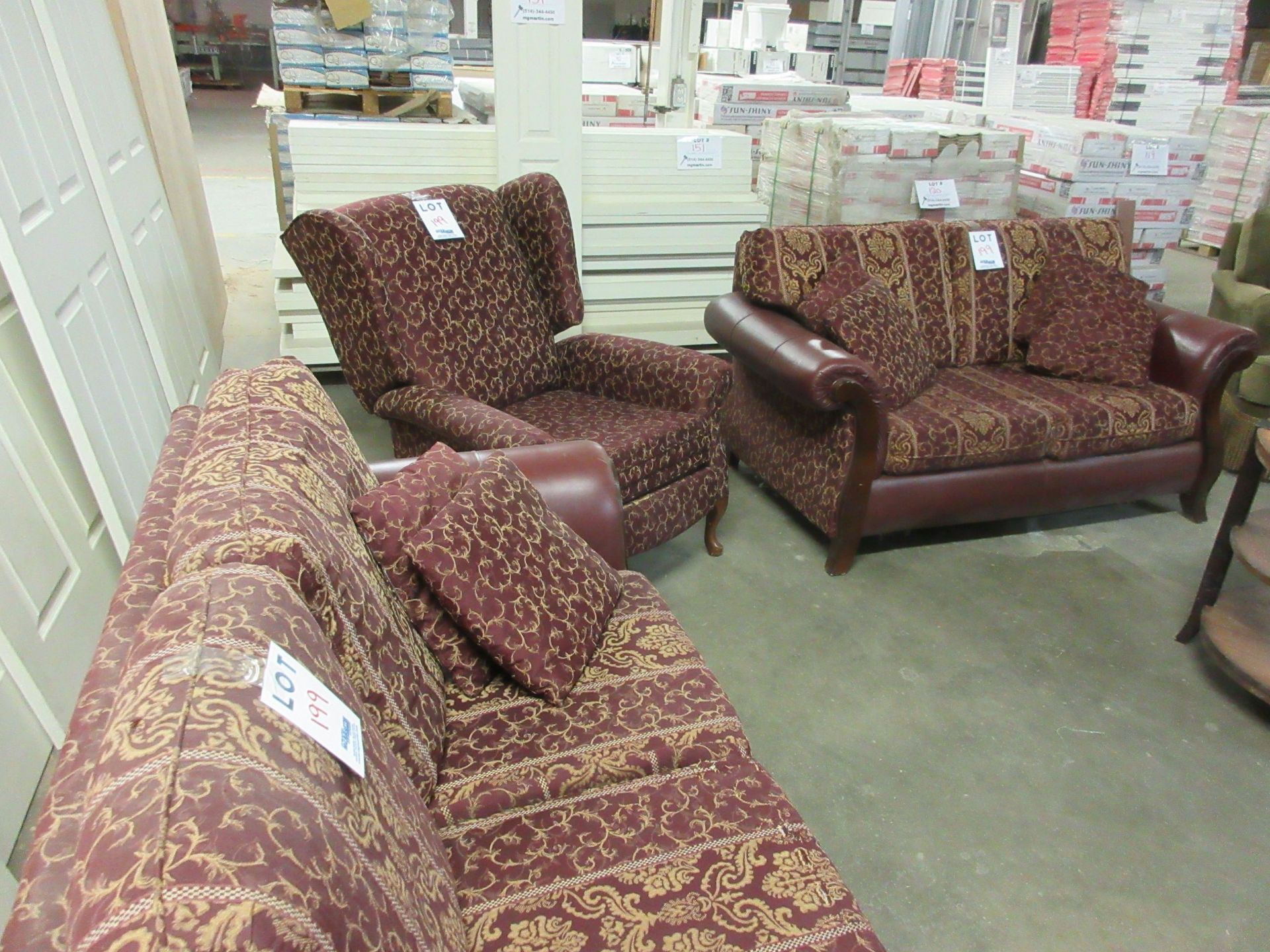 LOT Including (3) pieces; sofa, love seat and chair - Image 2 of 2