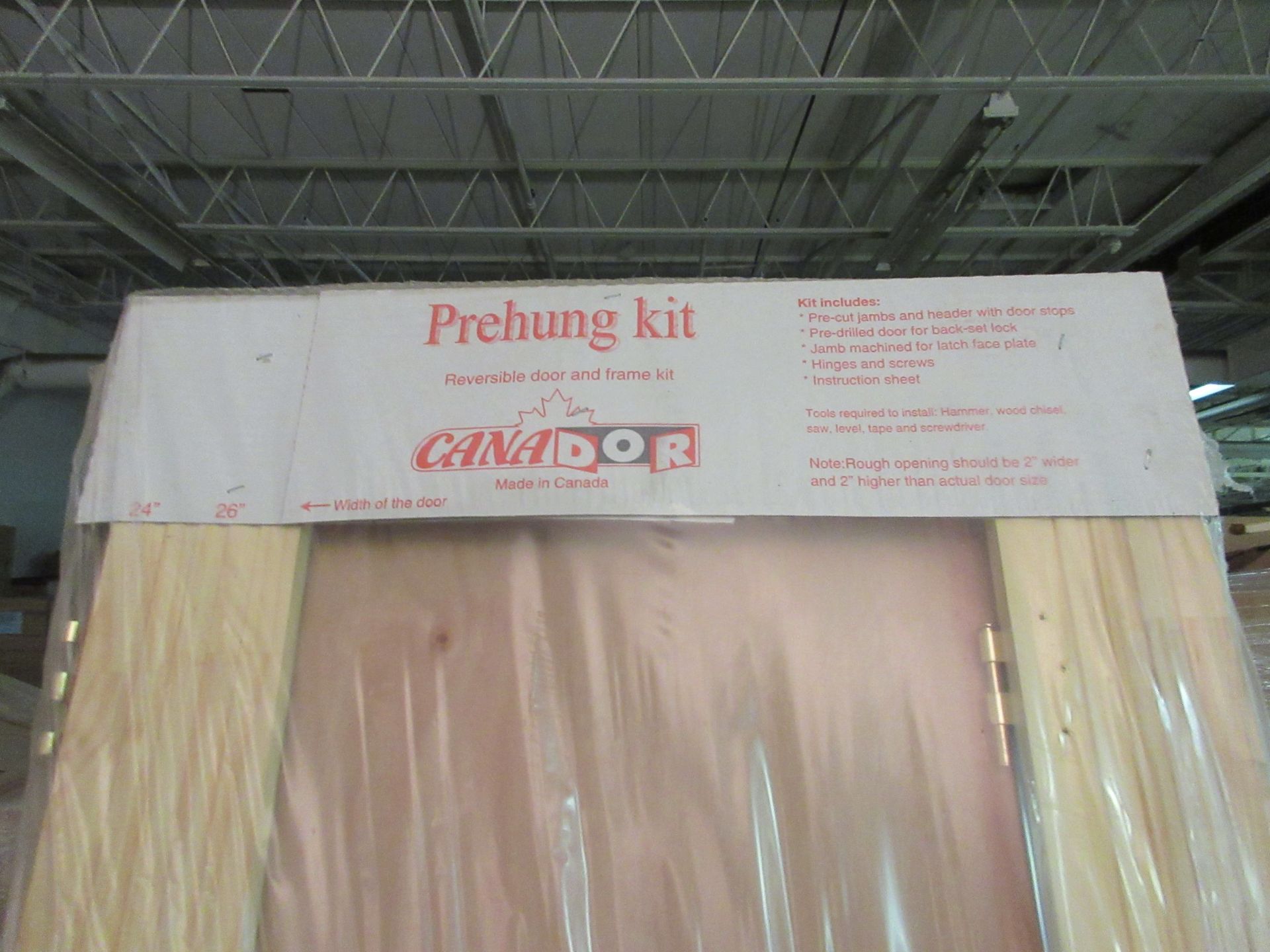 Prehung kit, reversible door and frame kit 26" x 80"x 1 3/8" (qty 20) - Image 2 of 3