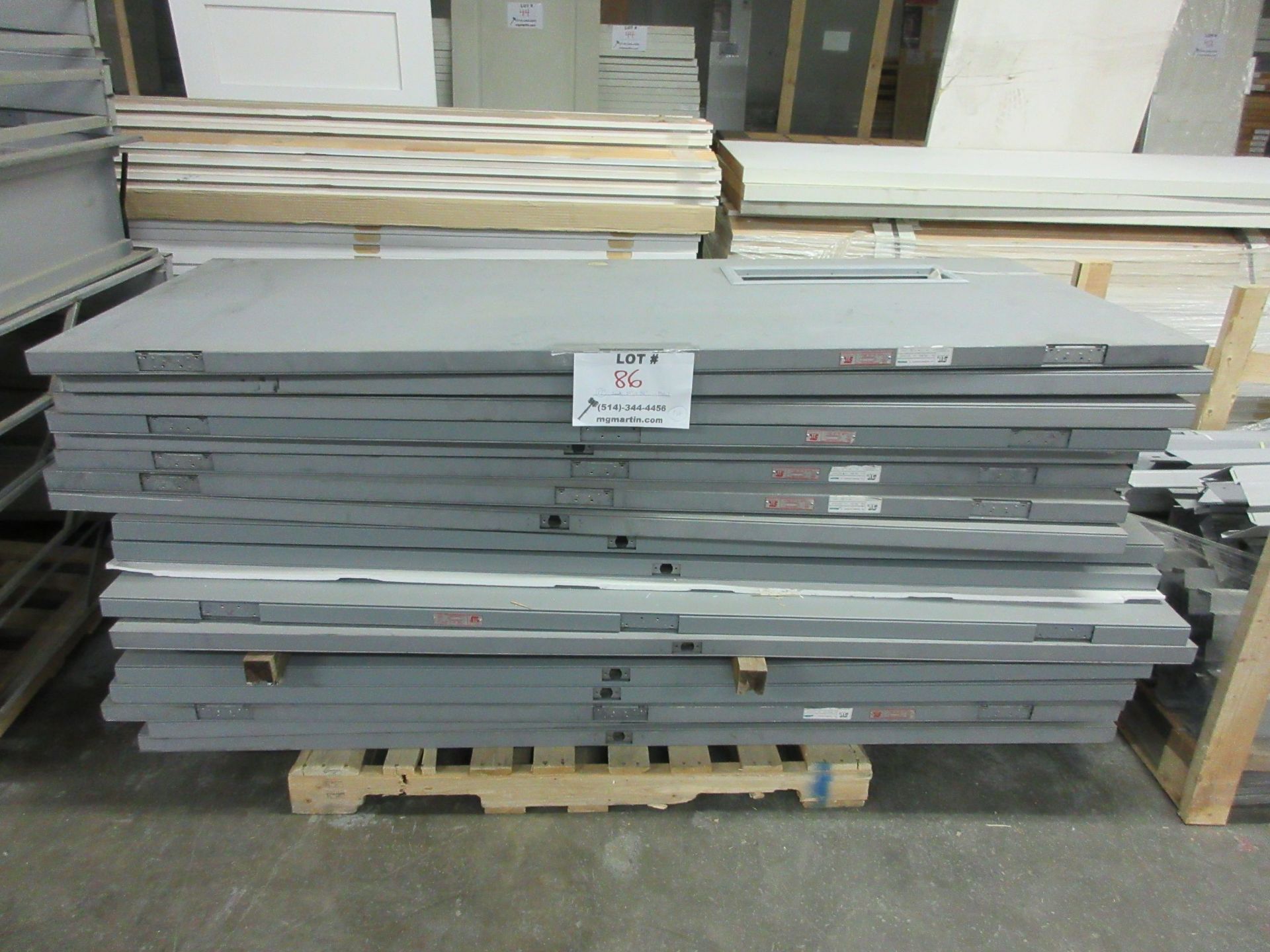 Assorted steel doors fire rated 45 to 90 min for most 34",36" x 83" x 1 3/4" (qty 17)