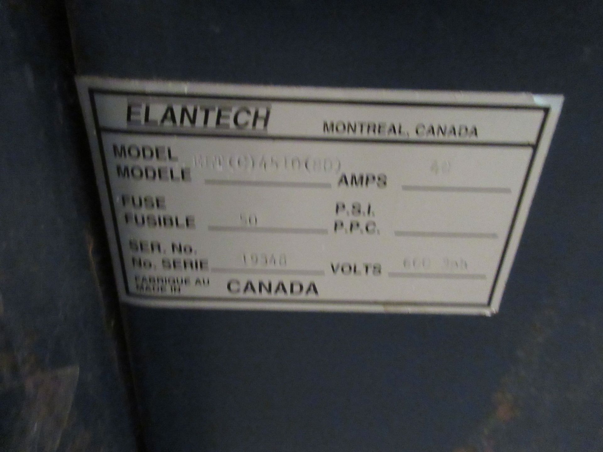 ELANTECH (Heat tunnel) shrink packaging system, Mod: ELT (c) 4510 (80), 39"x 105" conveyor system - Image 8 of 9