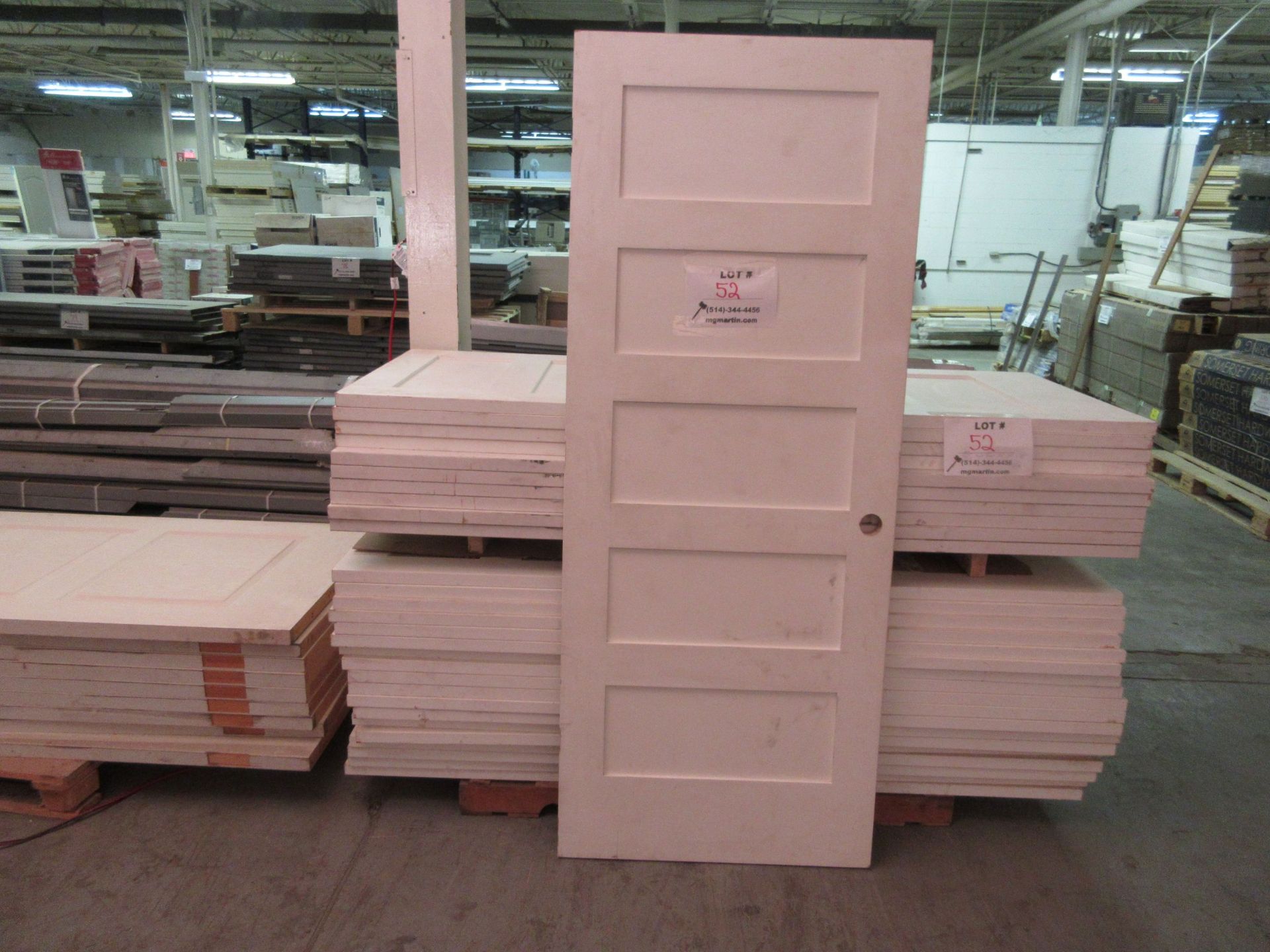 Assorted doors 32",34" x 80" x 1 3/4" 5 panel stile + rail (qty 29)