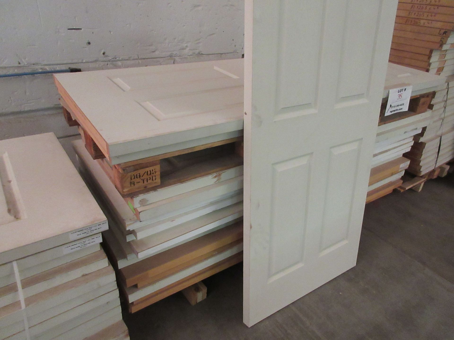 Assorted doors (solid core) 30", 32" x 80" x 1 3/8",1 3/4" (qty 19) - Image 3 of 3