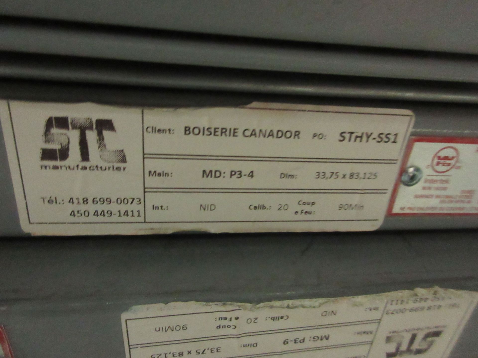 Assorted steel doors fire rated 60 to 90 min 33 1/2",34" x 83" x 1 3/4" (qty 17) - Image 3 of 4