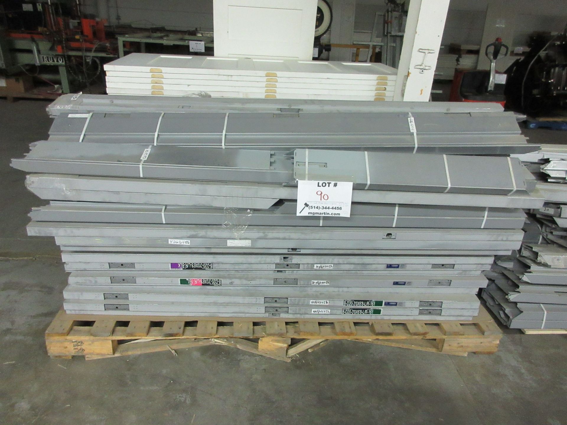 Assorted steel doors w/t frames, some fire rated 36",41 1/2" x 78",83" x 1 3/4" (qty 12)