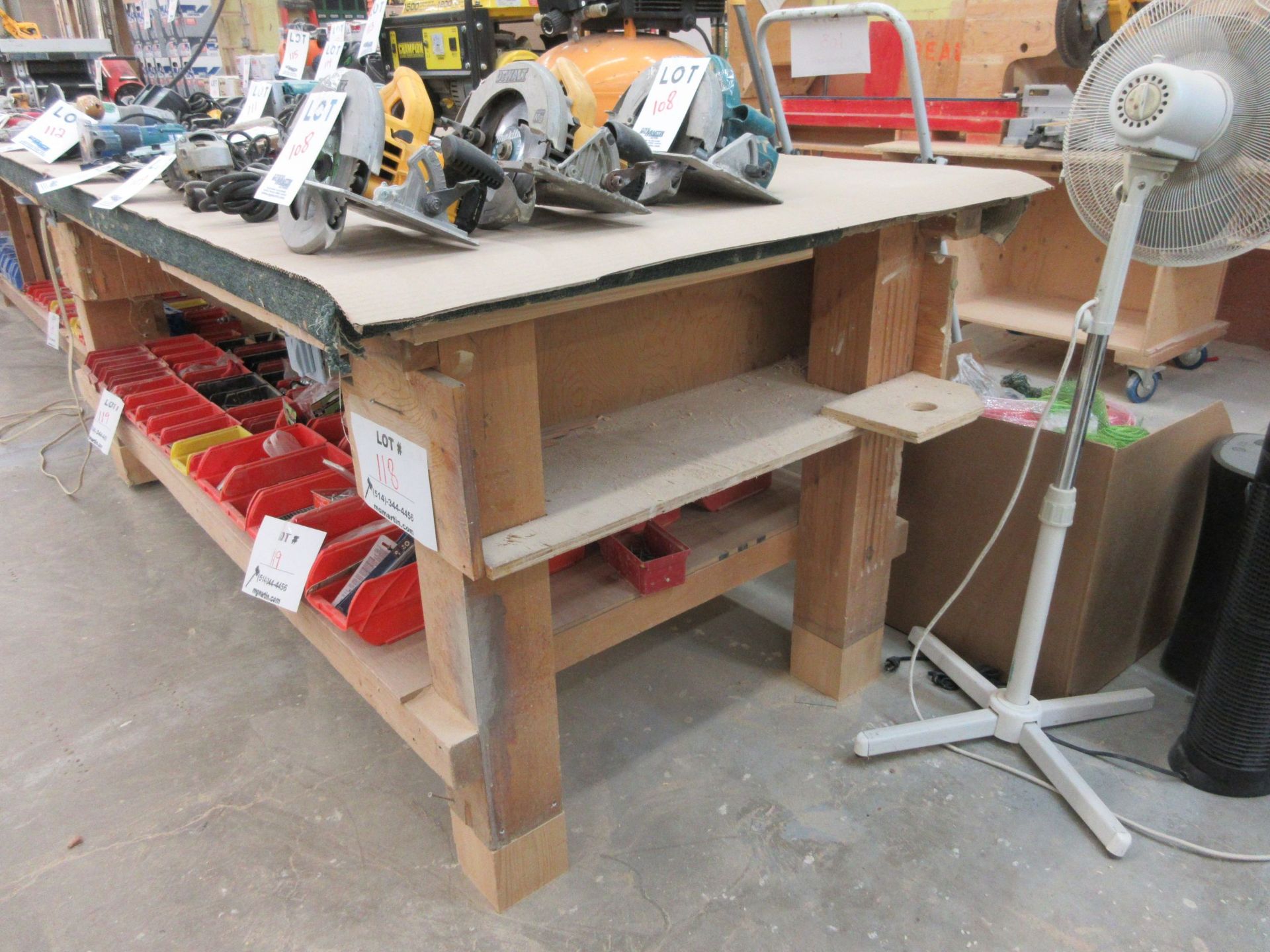 Work tables c/w electrical outlets aprox 5ft x 8ft (2) - Image 3 of 3