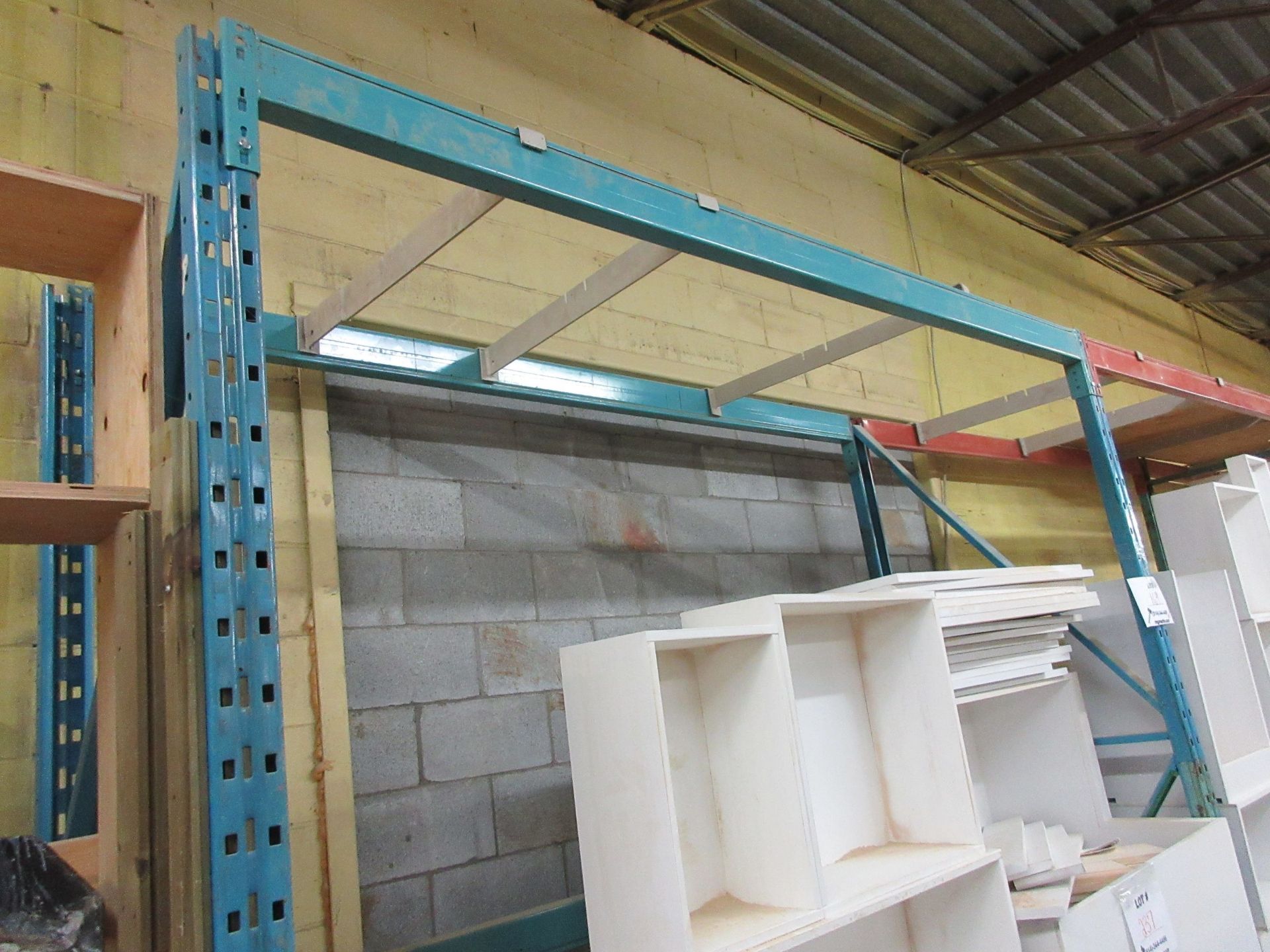 Sections of industrial racking 9ft W x 36" D x 9ft H (6) (SUBJECT TO BANK APPROVAL) - Image 2 of 4
