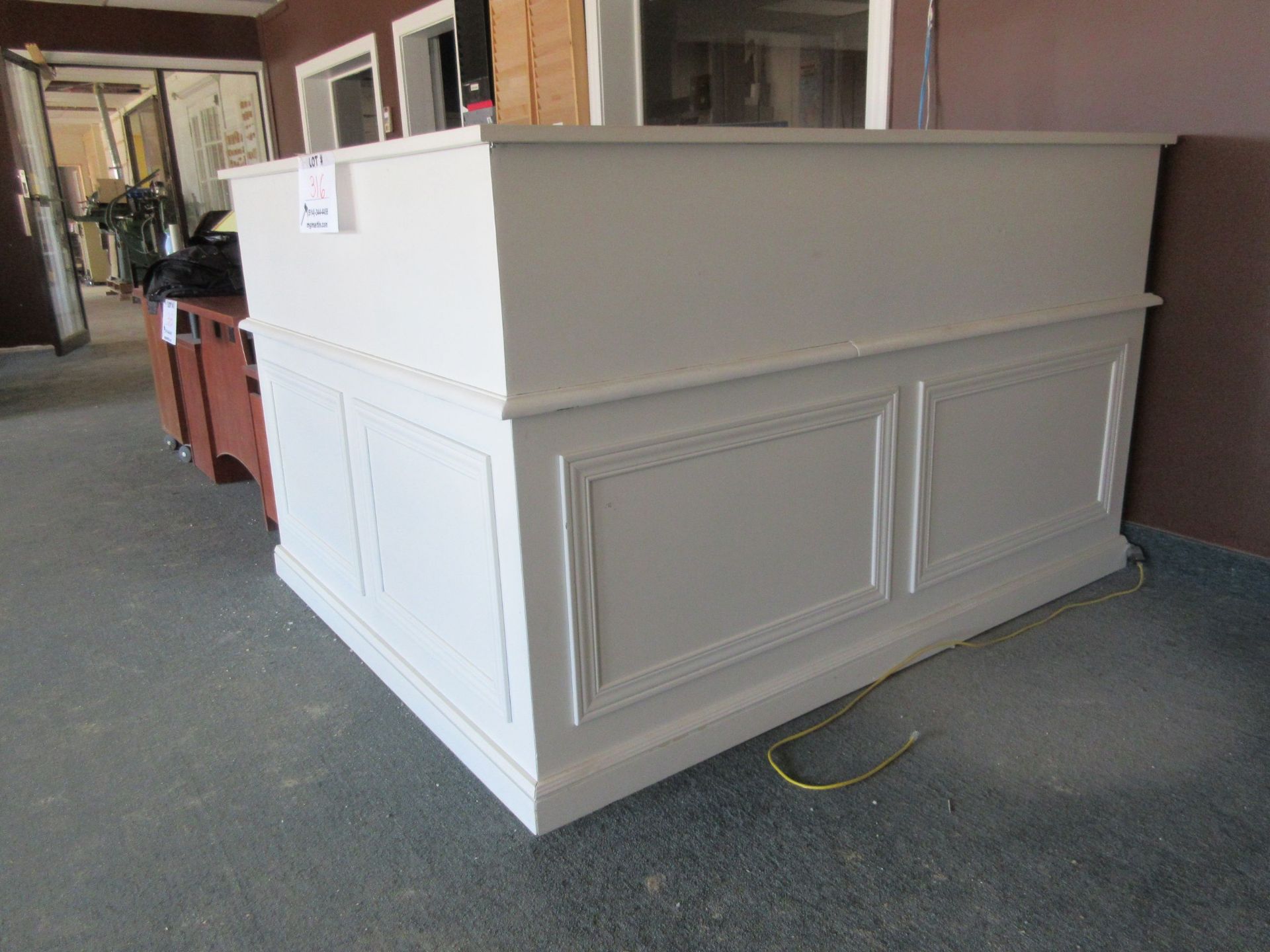 Reception desk aprox 58" x 72" (SUBJECT TO BANK APPROVAL) - Image 2 of 3