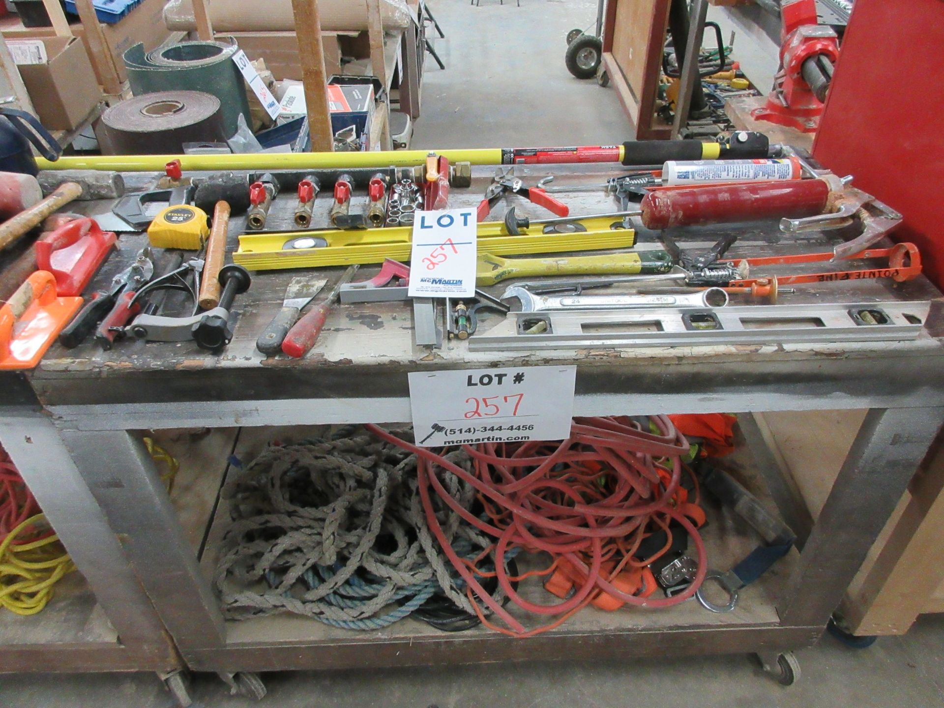 LOT including assorted tools c/w cart on wheels - Image 3 of 3