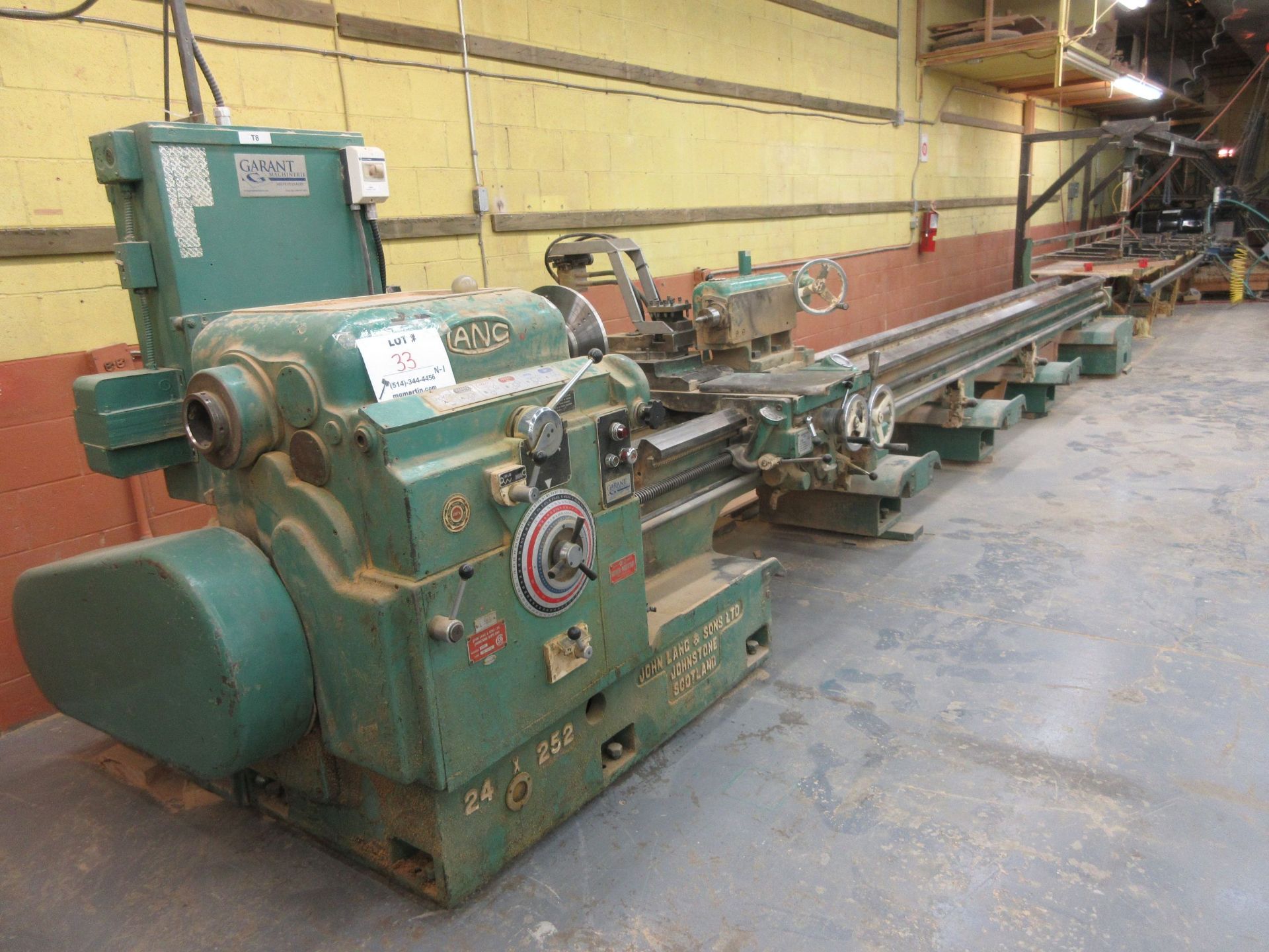 JOHN LANG & SONS, 20ft lathe, Mod: 10B2, 600 volts (SUBJECT TO BANK APPROVAL)