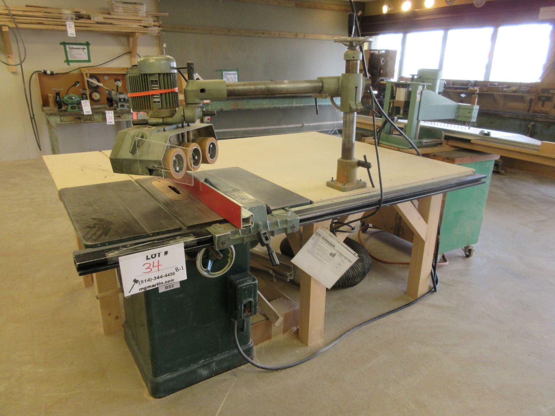 GENERAL table saw, Mod: 508, c/w feeder, 600 volts (SUBJECT TO BANK APPROVAL)