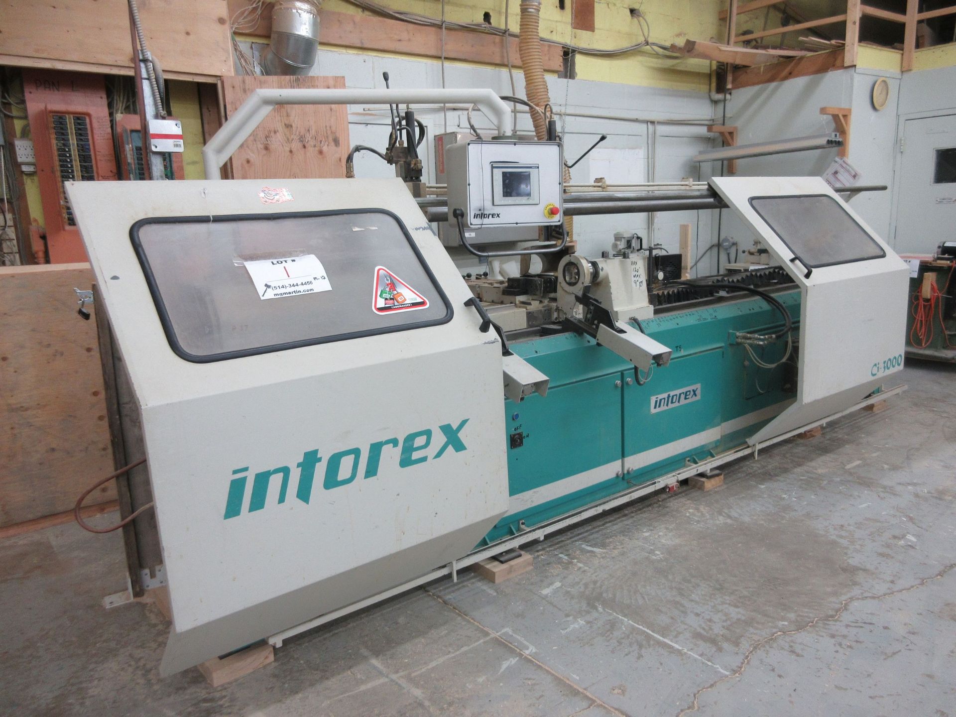 INTOREX AutD3:D310+D3:D19omatic lather Mod: CI-300, 10ft,600 volts, year: 2002