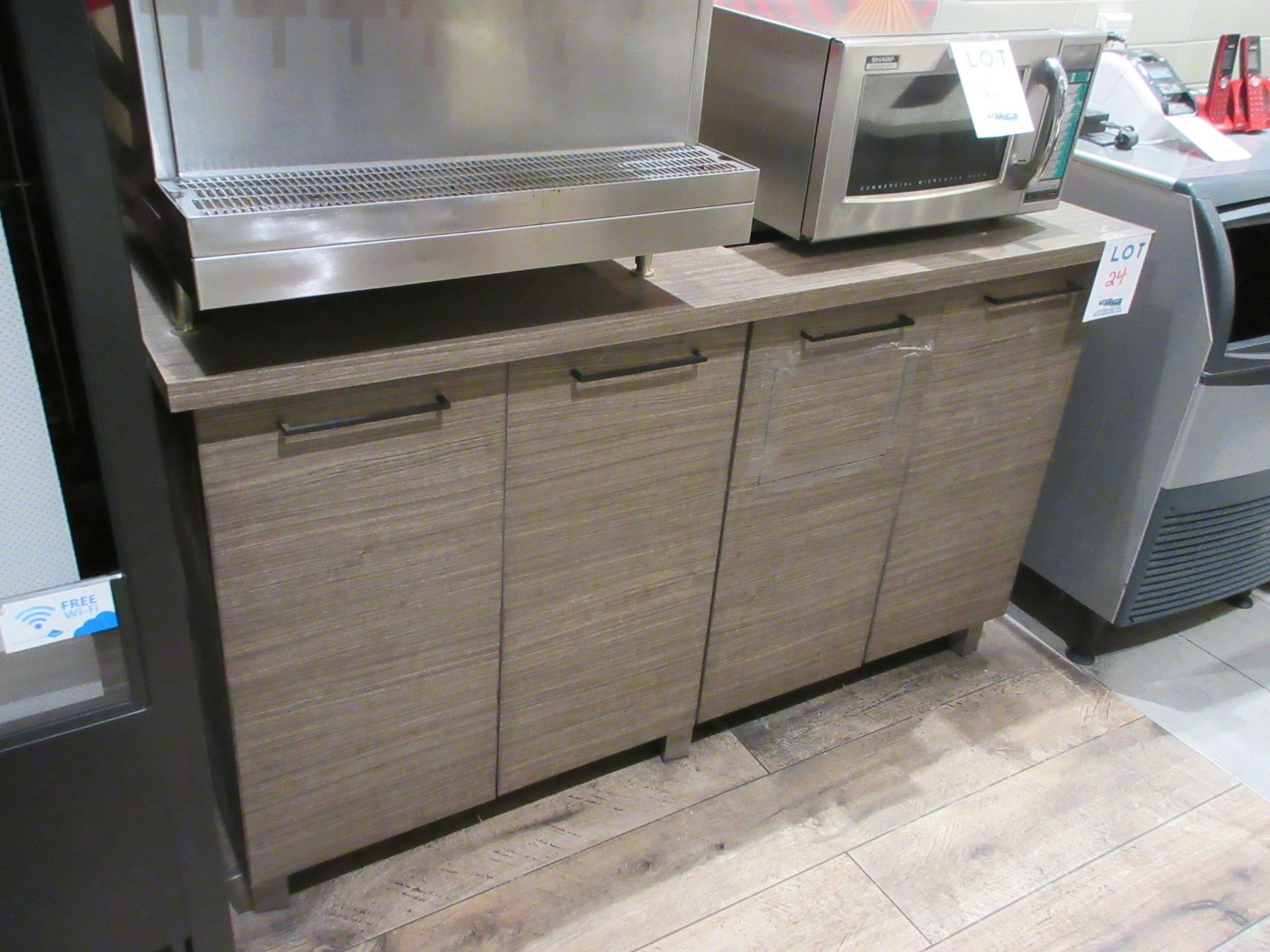 (4) door counter, 62"w x 25" d x 36" h - Image 2 of 2