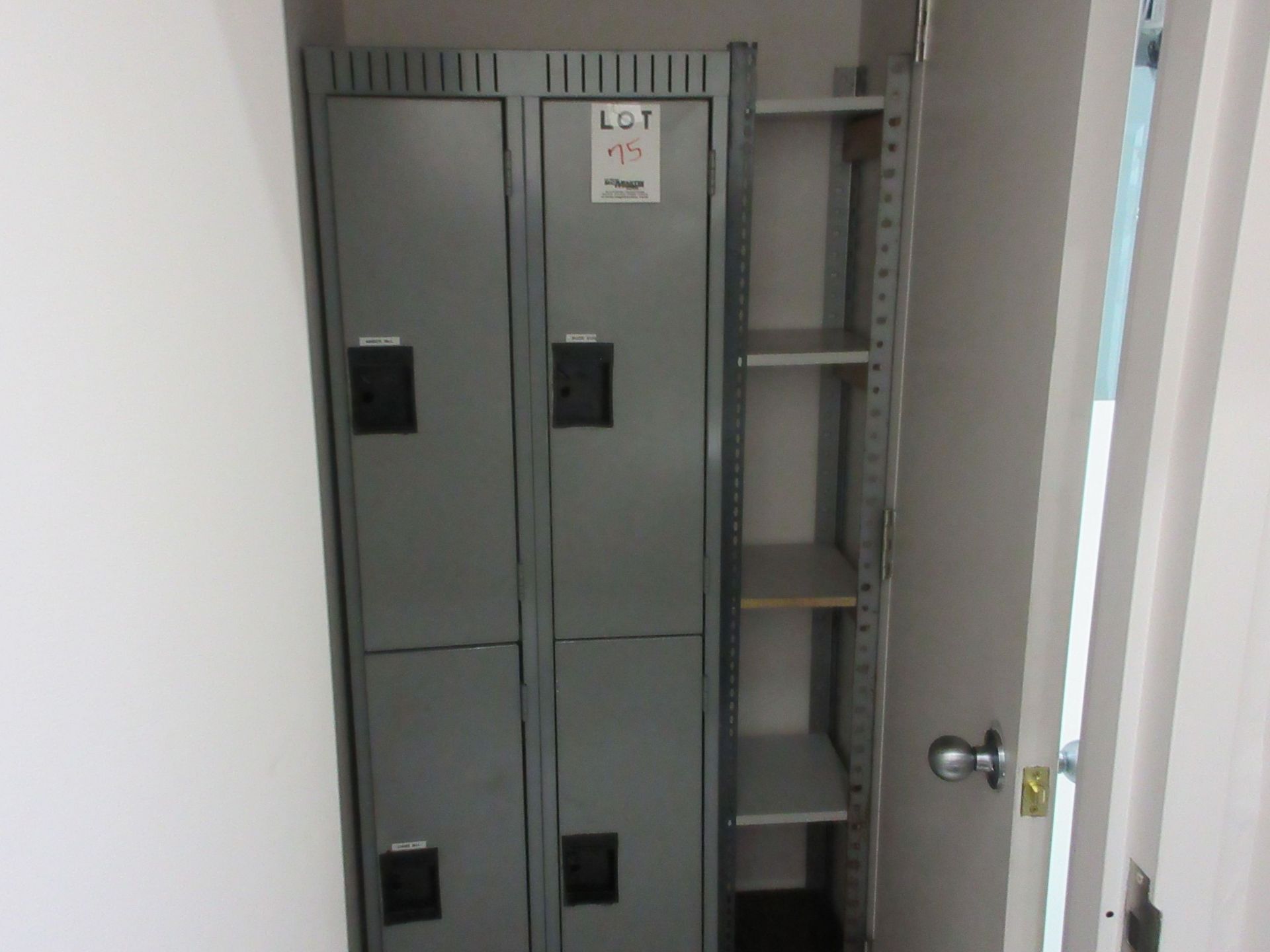 LOT including lockers and shelving