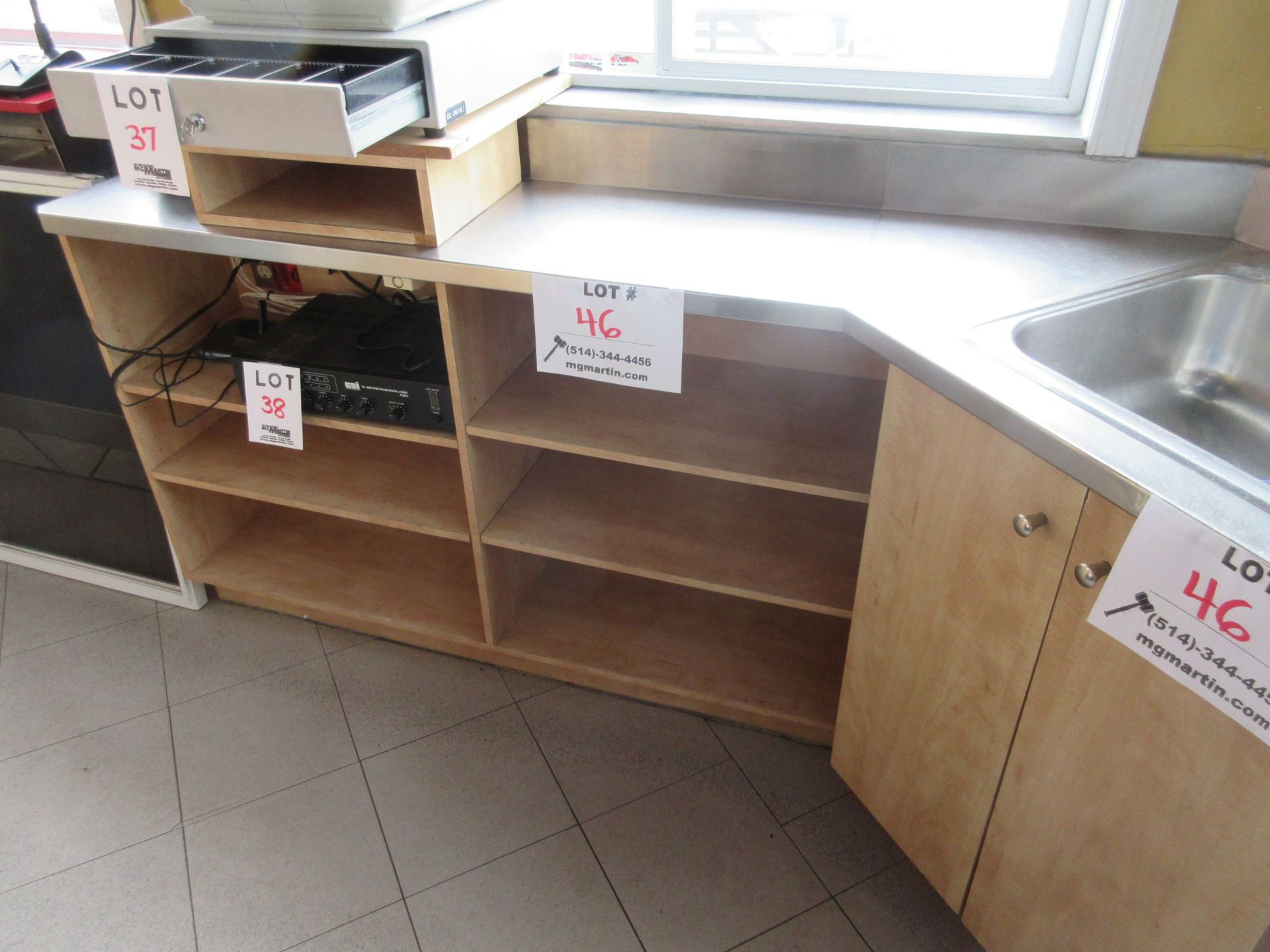 LOT including counter w/t sink (aprox 8ft) - Image 2 of 3