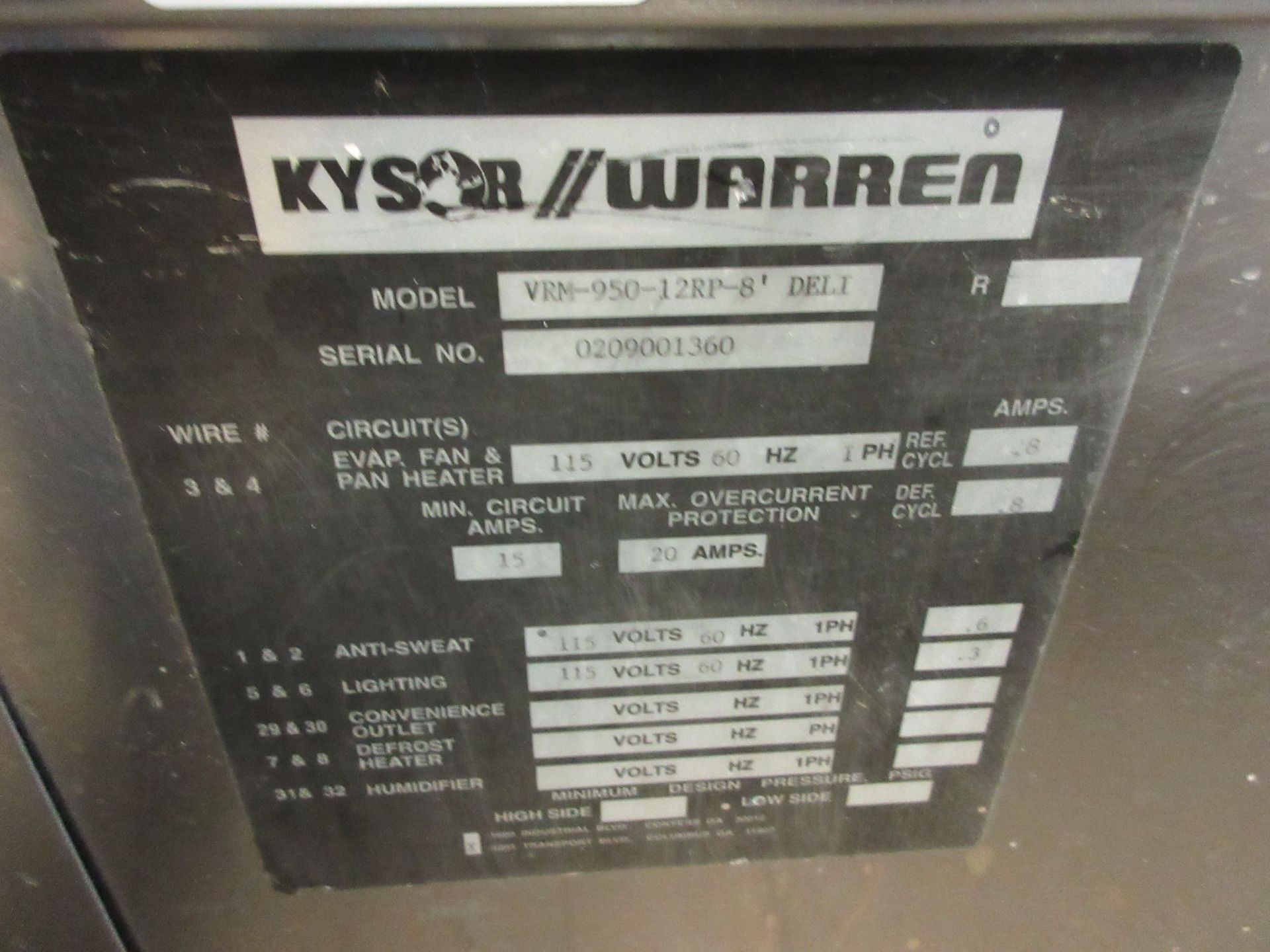 KYSOR WARREN refrigerated display counter w/t glass without compressor aprox. 146"w x 46"d x 45"h - Image 5 of 6