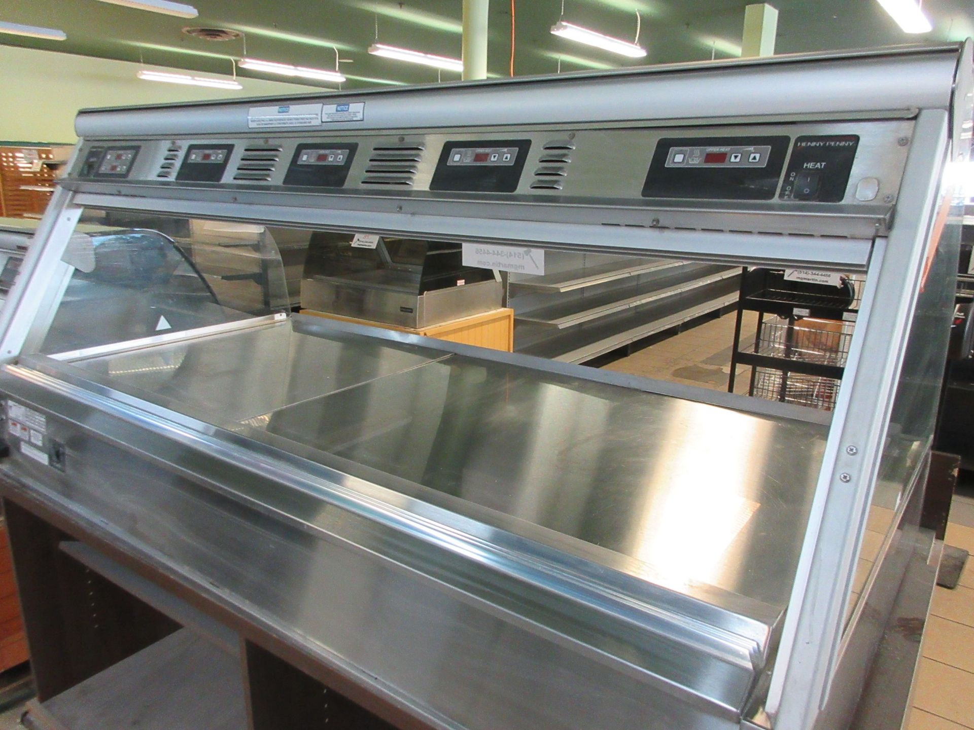 HENNY PENNY heated merchandiser display unit w/t glass model: HMR-105, aprox. 69"w x 36"d x 62"h - Image 3 of 4