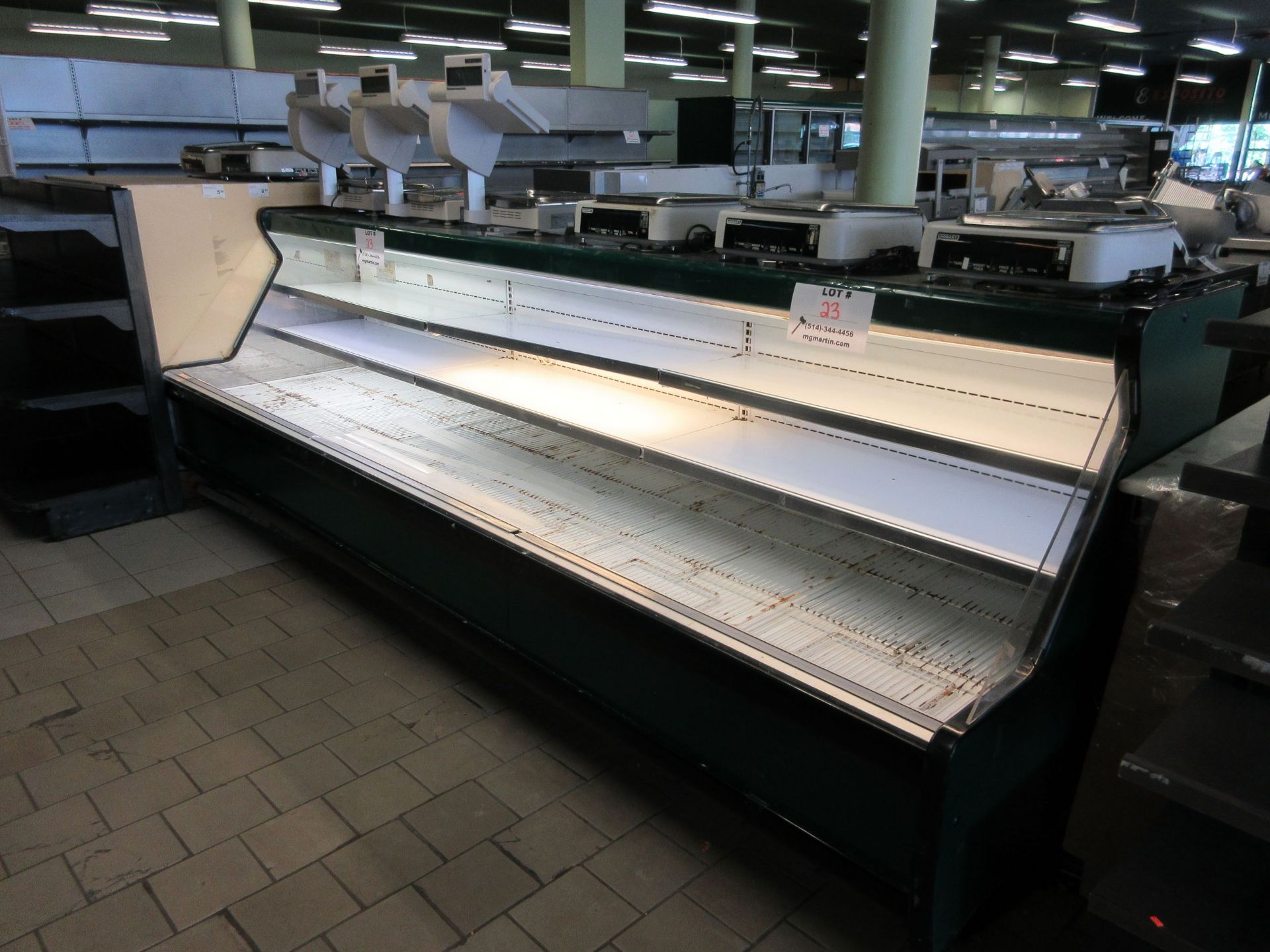 Open refrigerated unit without compressor 12 1/4 ft w x 43" d x 50" h