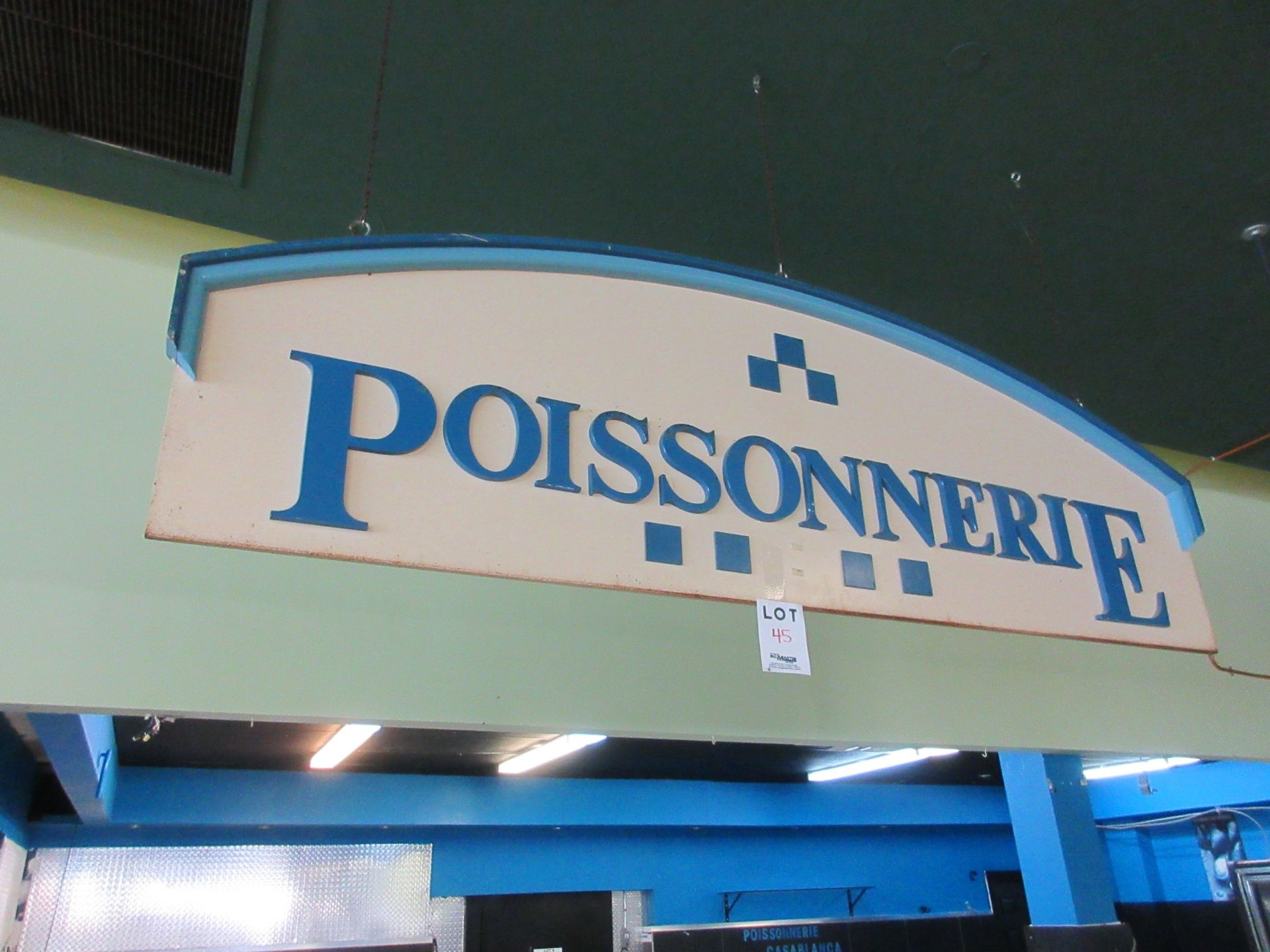 Decorative sign " POISSONERIE" aprox 8ft w x 30"h