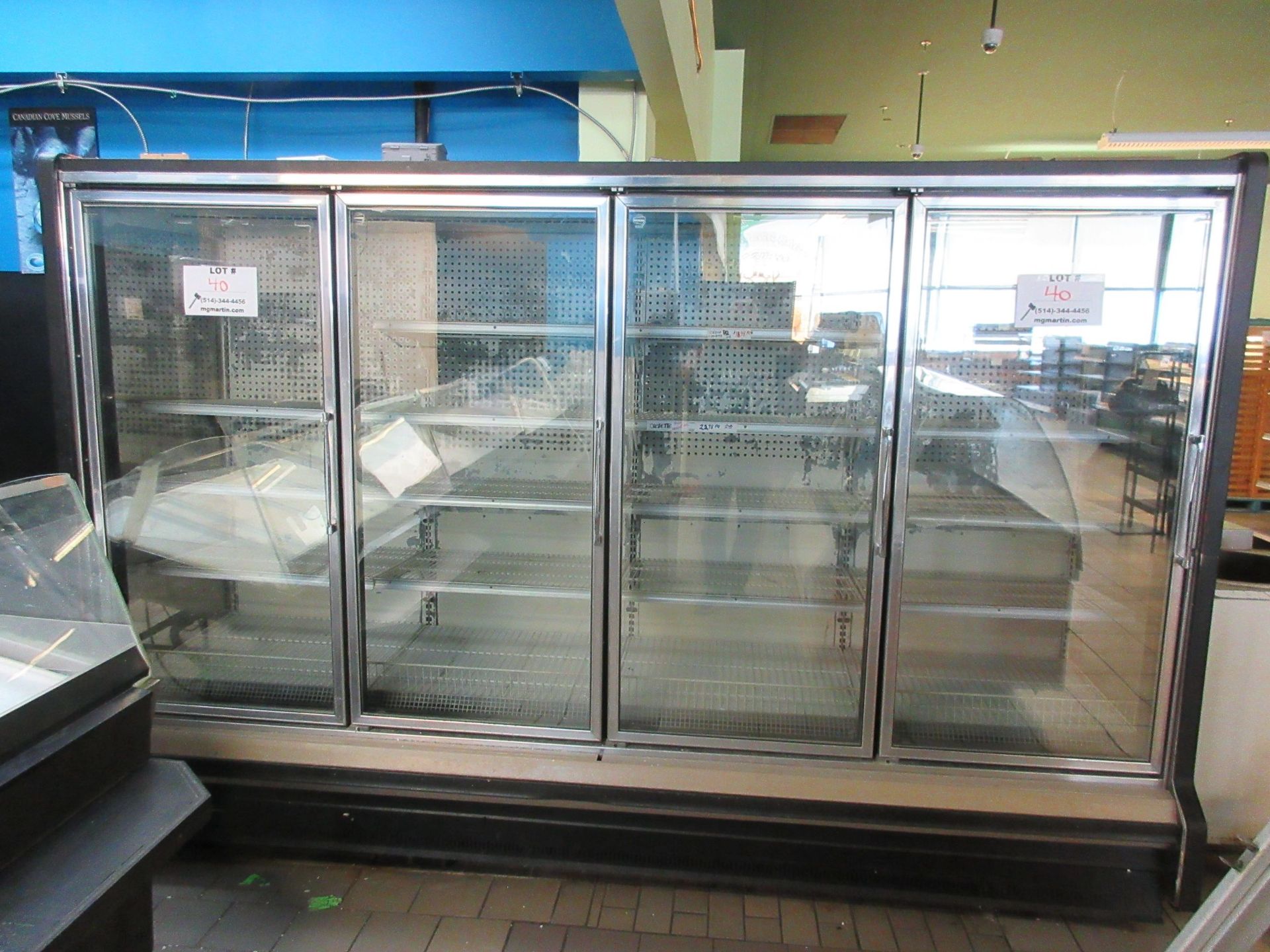 (4) glass door freezer w/t compressor 10 1/2 ft w x 41"d x 83"h - Image 2 of 4