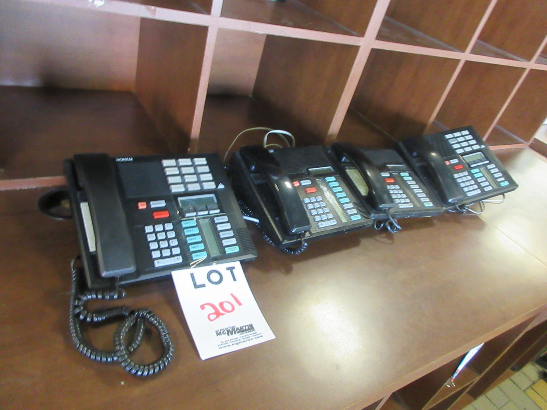 MERIDIAN phone system c/w (4) phones