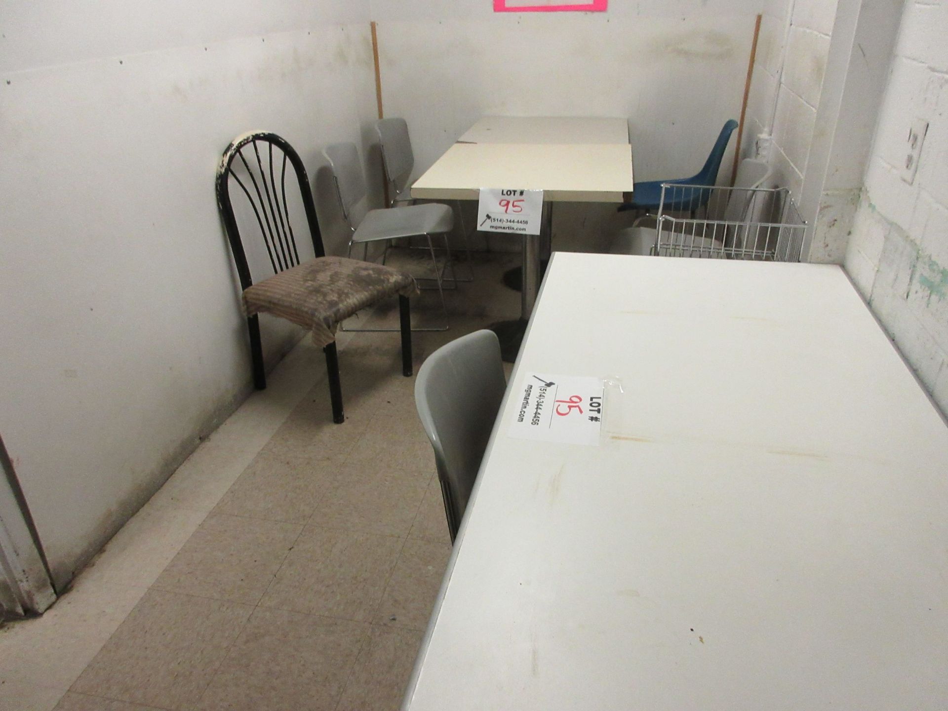 LOT complete room including tables, chairs, microwave, etc. - Image 3 of 3