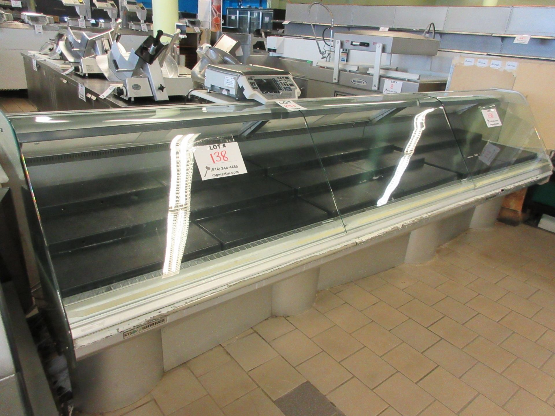 KYSOR WARREN refrigerated display counter w/t glass without compressor aprox. 146"w x 46"d x 45"h