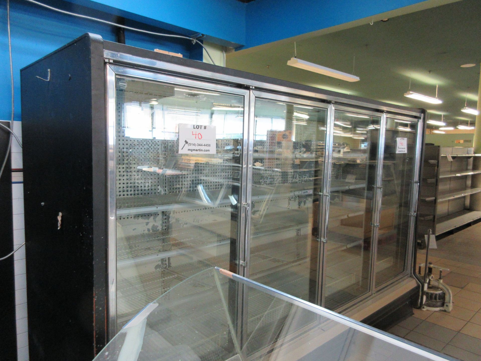 (4) glass door freezer w/t compressor 10 1/2 ft w x 41"d x 83"h - Image 3 of 4