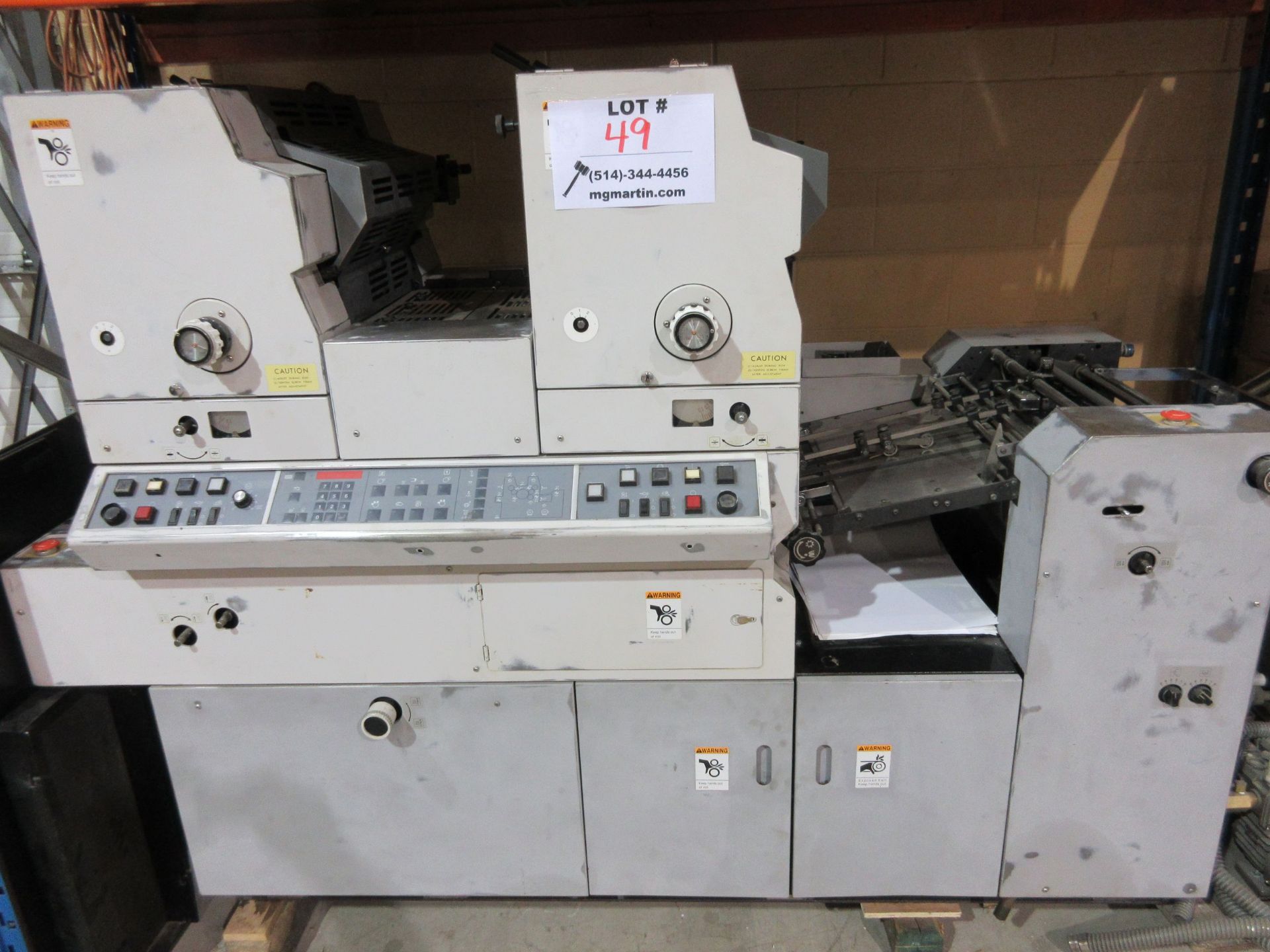 HAMADA TRUE (2) color offset press (mod: H234A) (FOR PARTS ONLY)