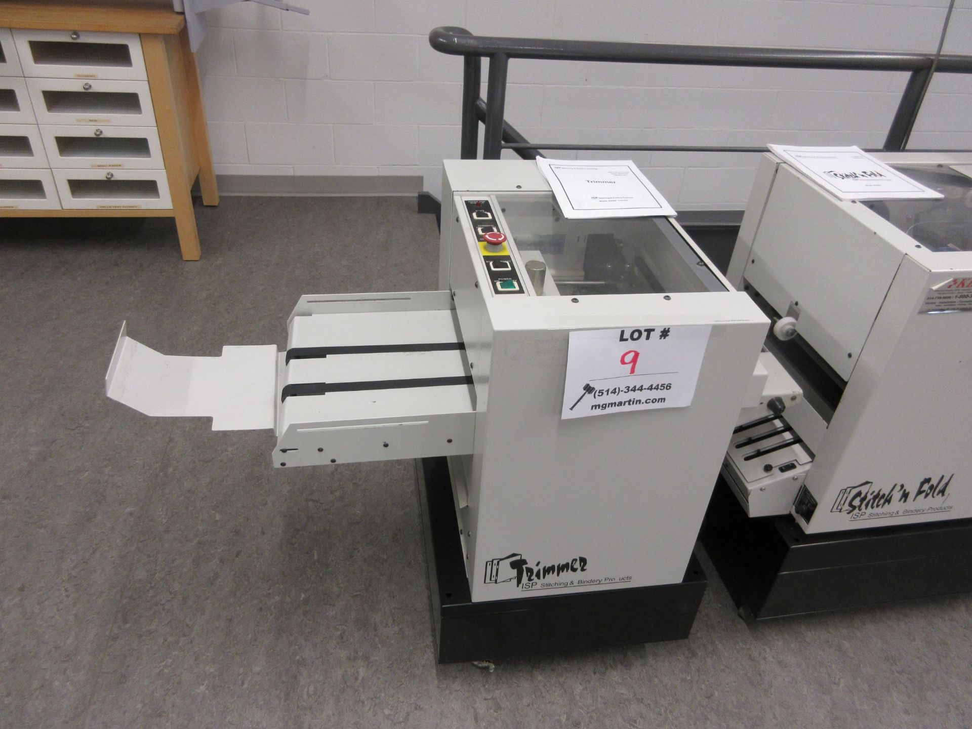 ISP stitch & fold booklet maker c/w trimmer (mod:B2000) & PLOCMATIC 310+ friction collar pro (10) - Image 3 of 9