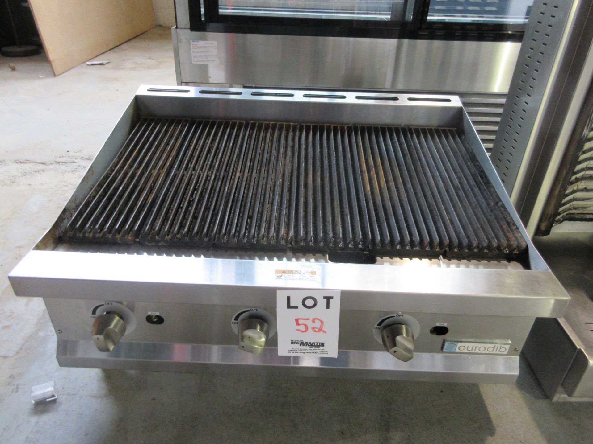 EURODIB Charbroiler (mod: T-CBR36) Approx. (36”w x 29”d x 18”h)