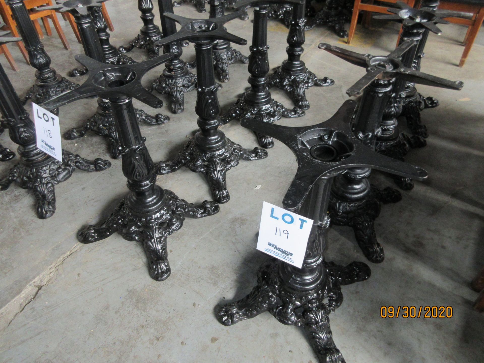 28" decorative tables base (cast iron/black) (qty 4)