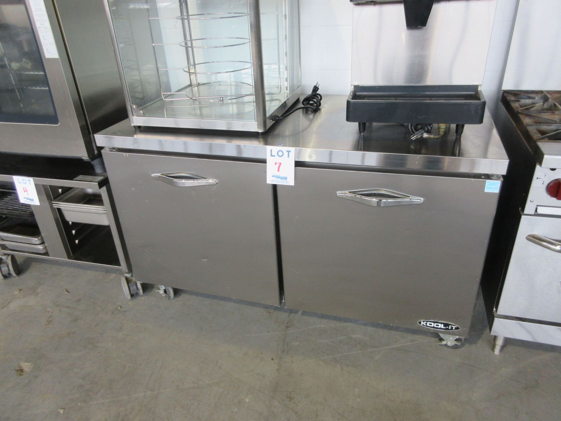 KOOL-IT (2) DOOR S/S under-counter refrigerator. (Mod:KUCR-60-2). Approx. (60”w x 30”d x 36"h)