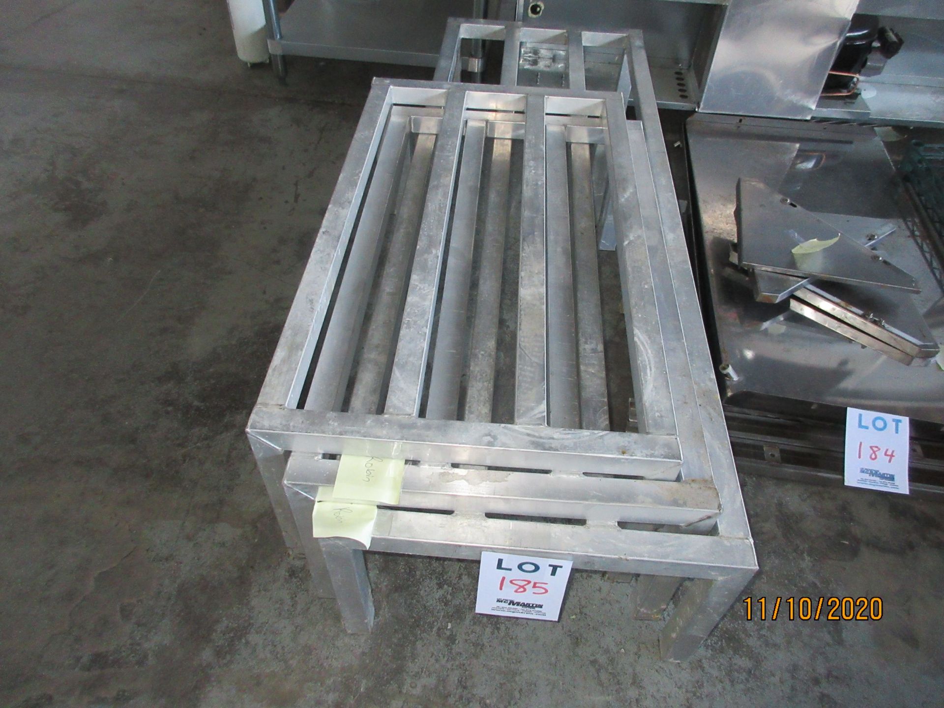 LOT Including (3) aluminium platforms in assorted sizes ( approx. 36"w, 60"w x 20"d x 12"h)