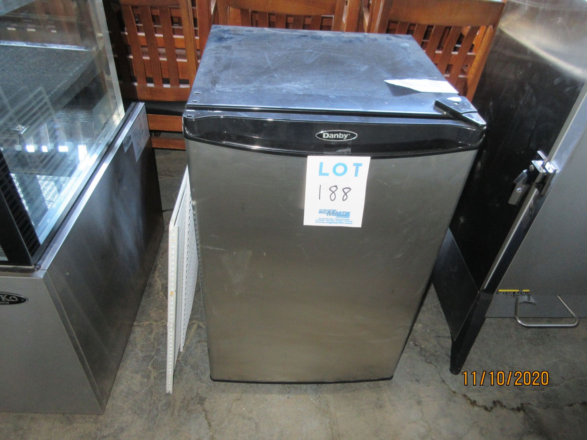 DANBY refrigerator (mod: DCR412BLS), approx. 21"w x 18"d x 32"h