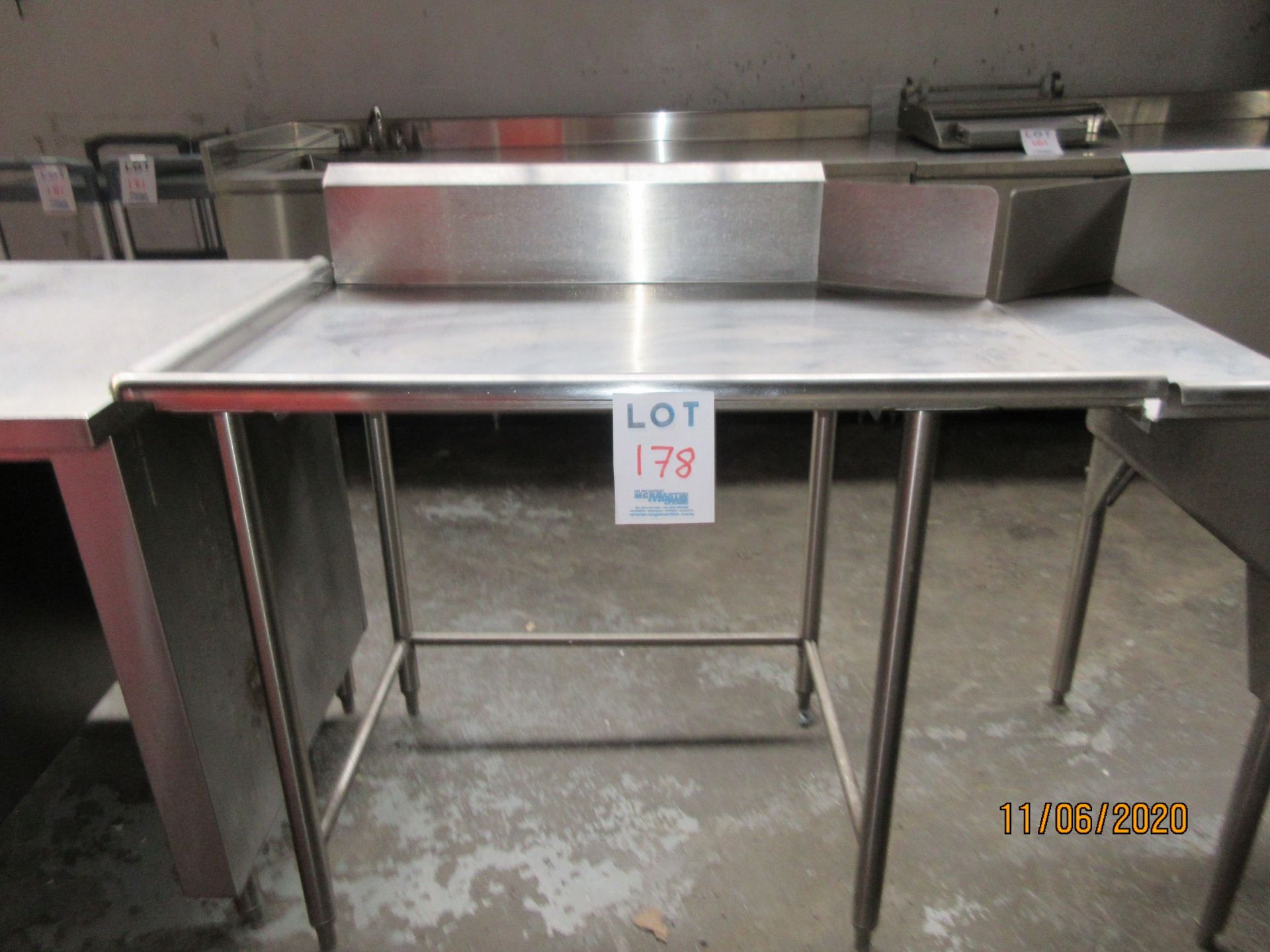 LOT Including (2) section commercial sink w/ faucet (approx. 112"w x 59"d x 42"h) - Image 3 of 6