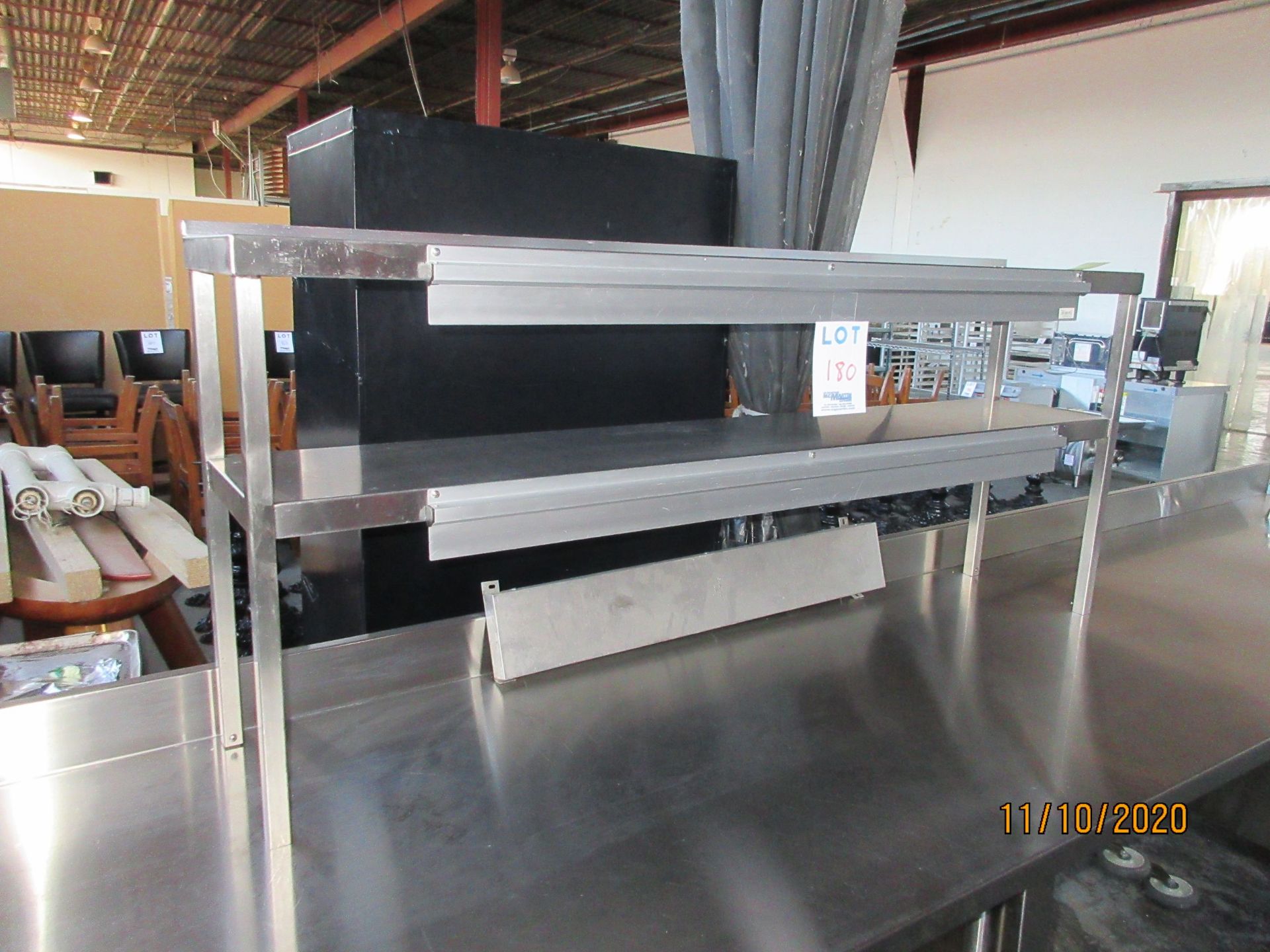 (3) section slide check rack (approx. 64"w x 12"d x 28"h)