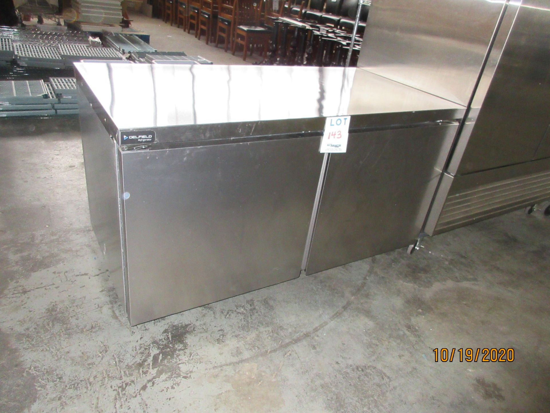 DELFIELD (2) door refrigerator (mod: GUR60P-S), 115V, 3.2A, 1PH (approx. 60"w x 30"d x 34"h)