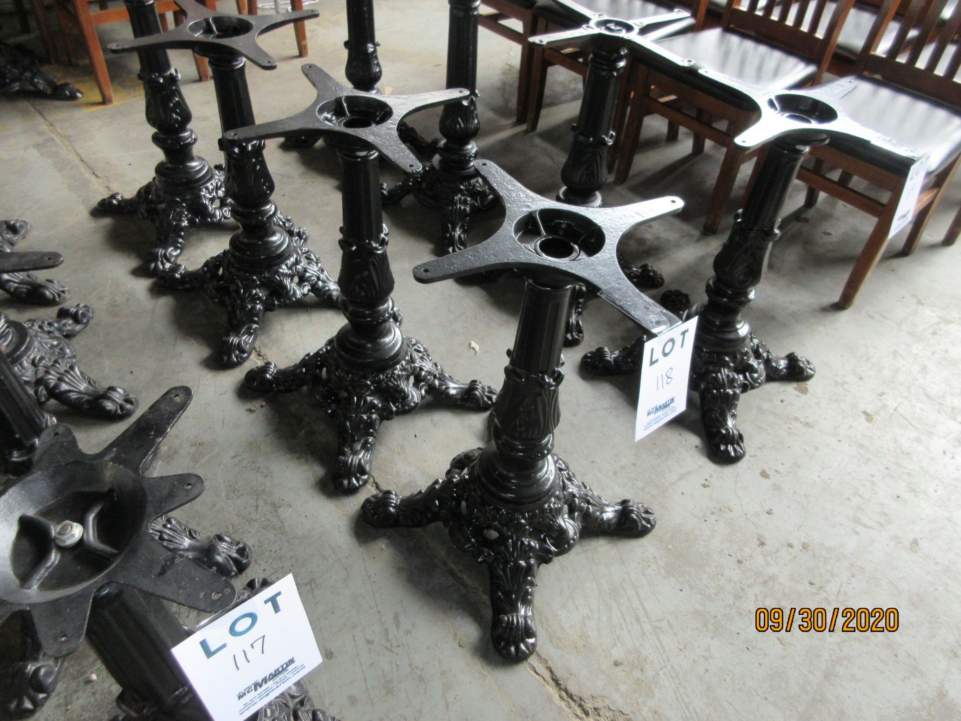 28" decorative tables base (cast iron/black) (qty 4)