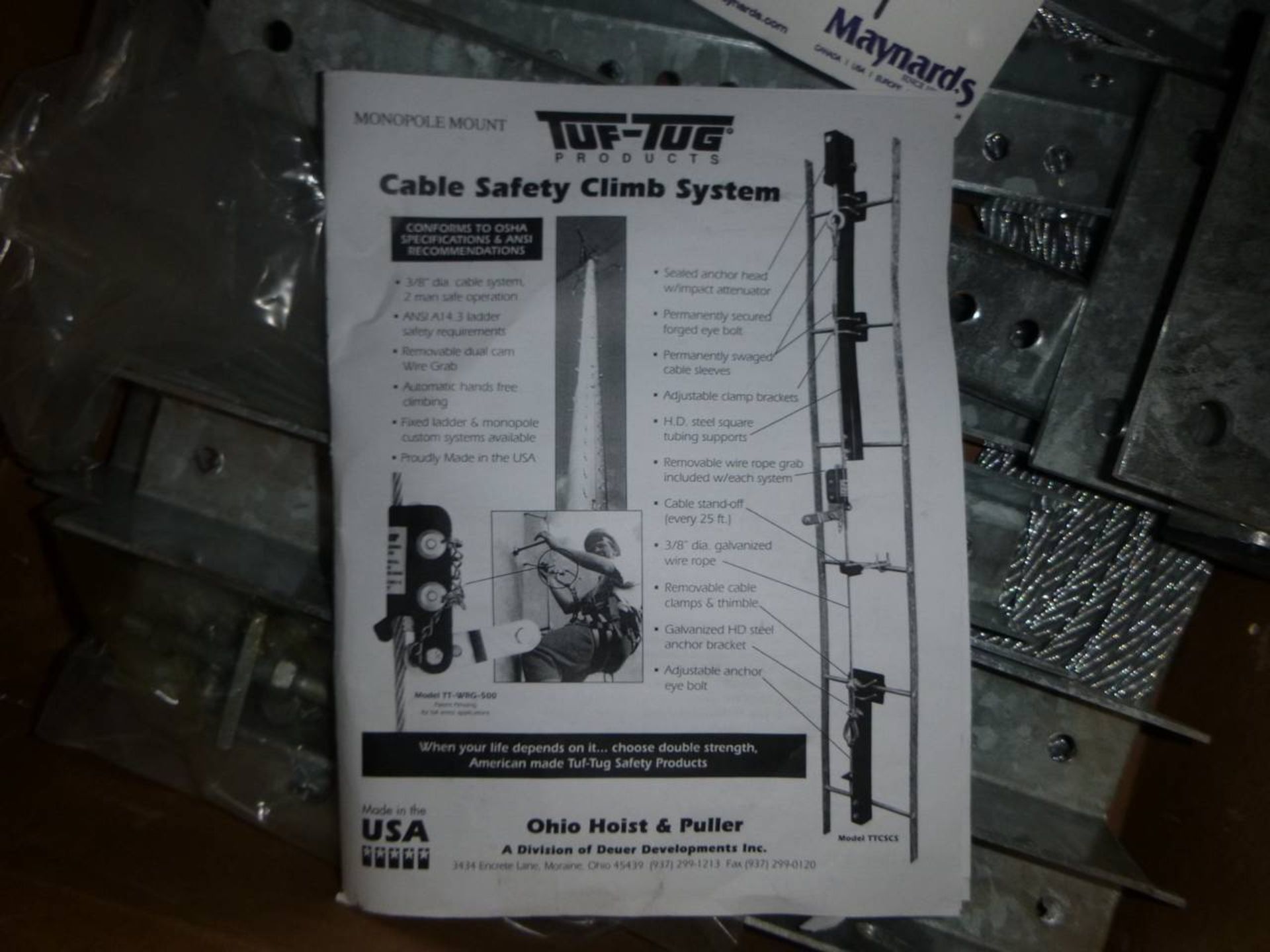 Tuf-Tug TTCSCS-MP Cable safety climb system - Image 2 of 2