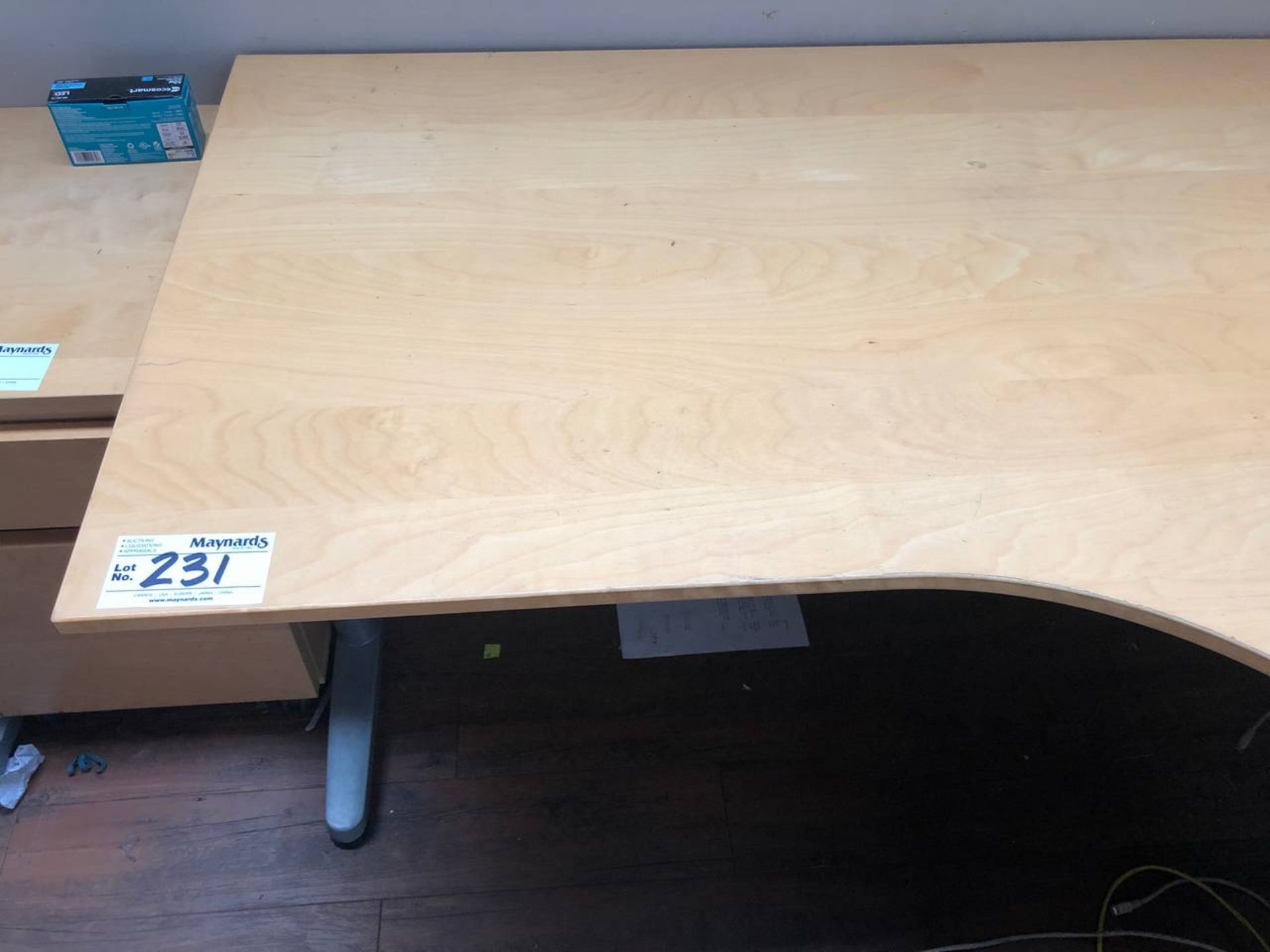 Ikea corner maple desk, - Image 2 of 4