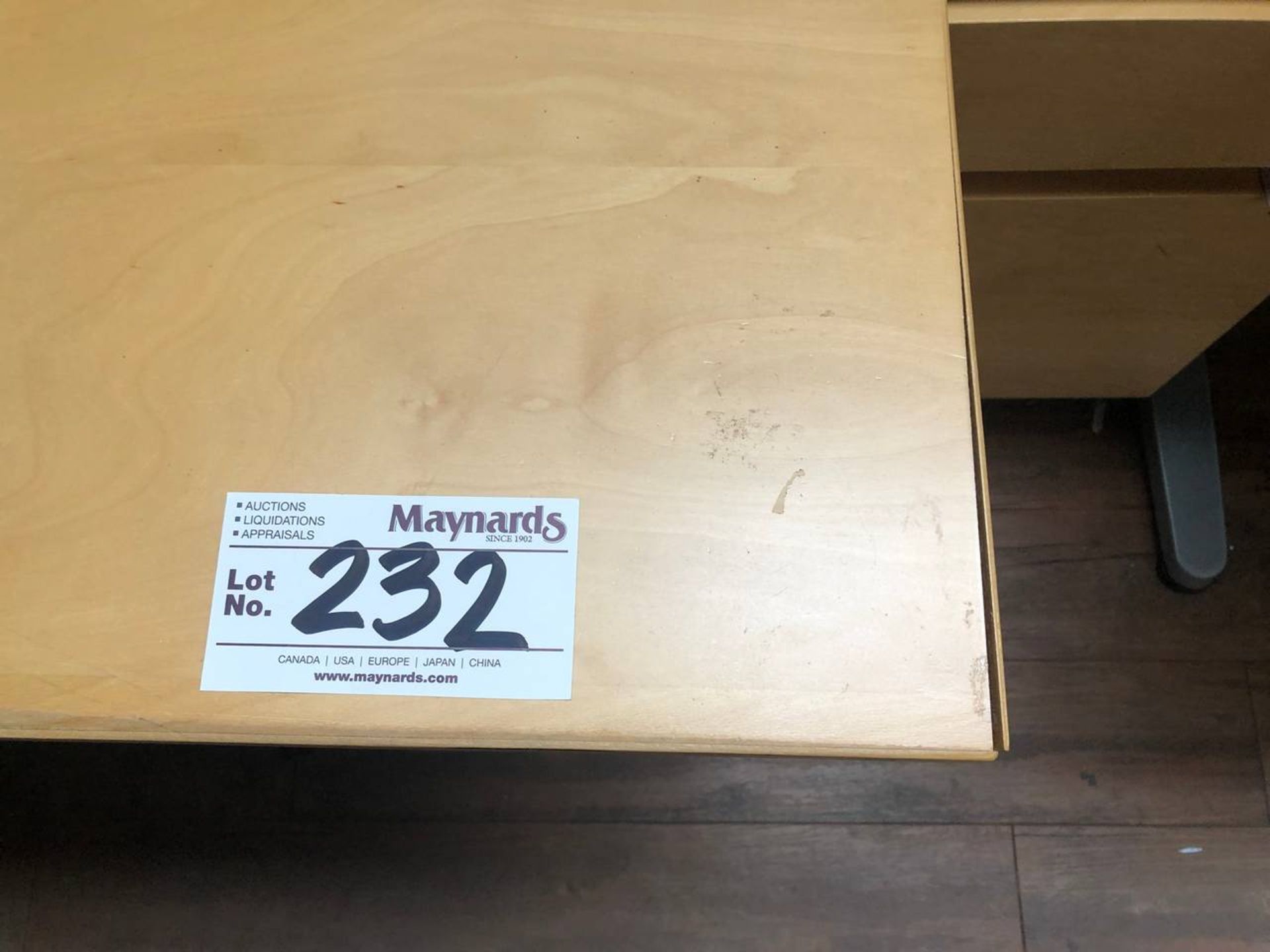 Ikea corner maple desk, - Image 2 of 4