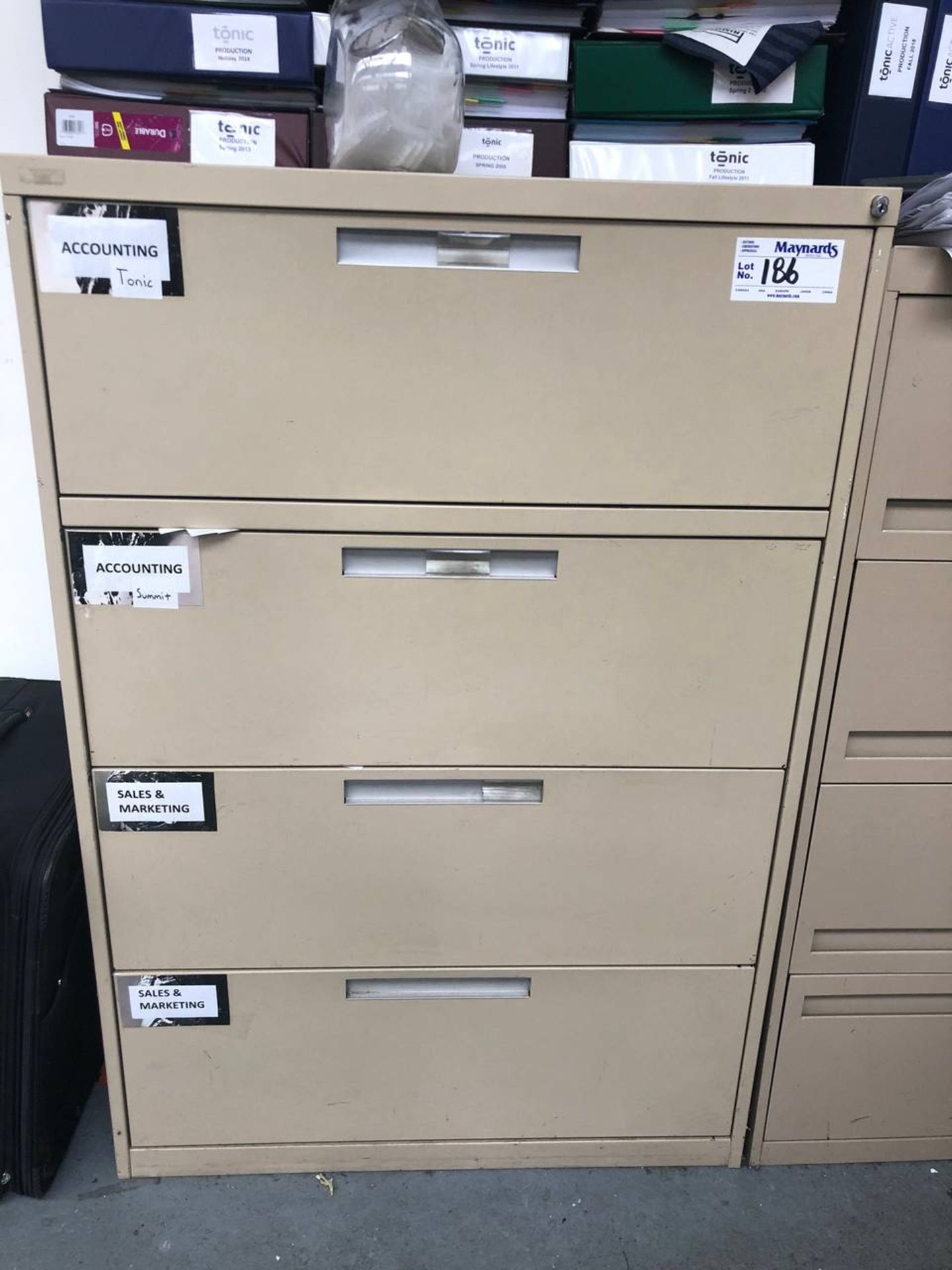 4 drawer beige file metal cabinet,