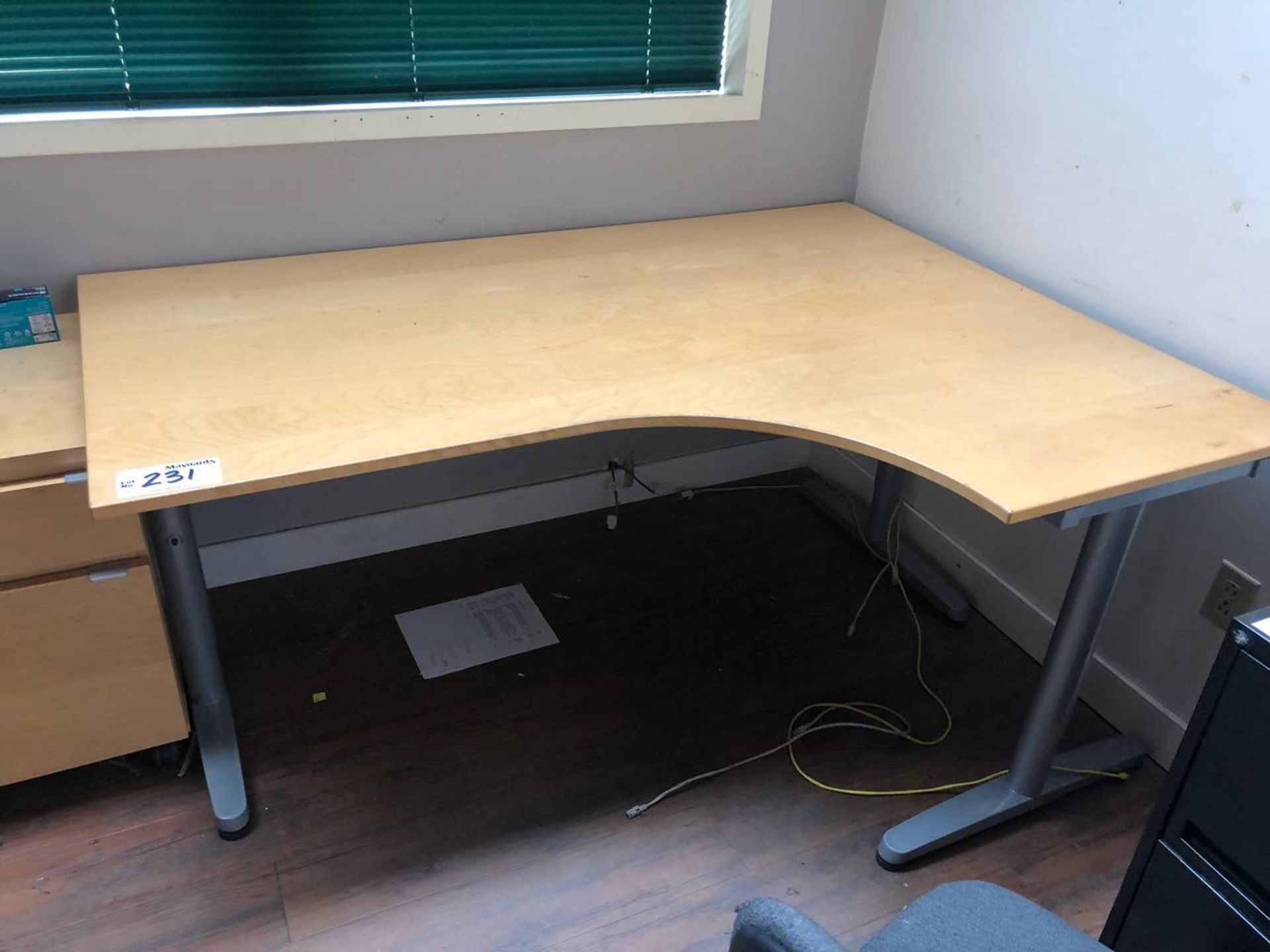 Ikea corner maple desk,