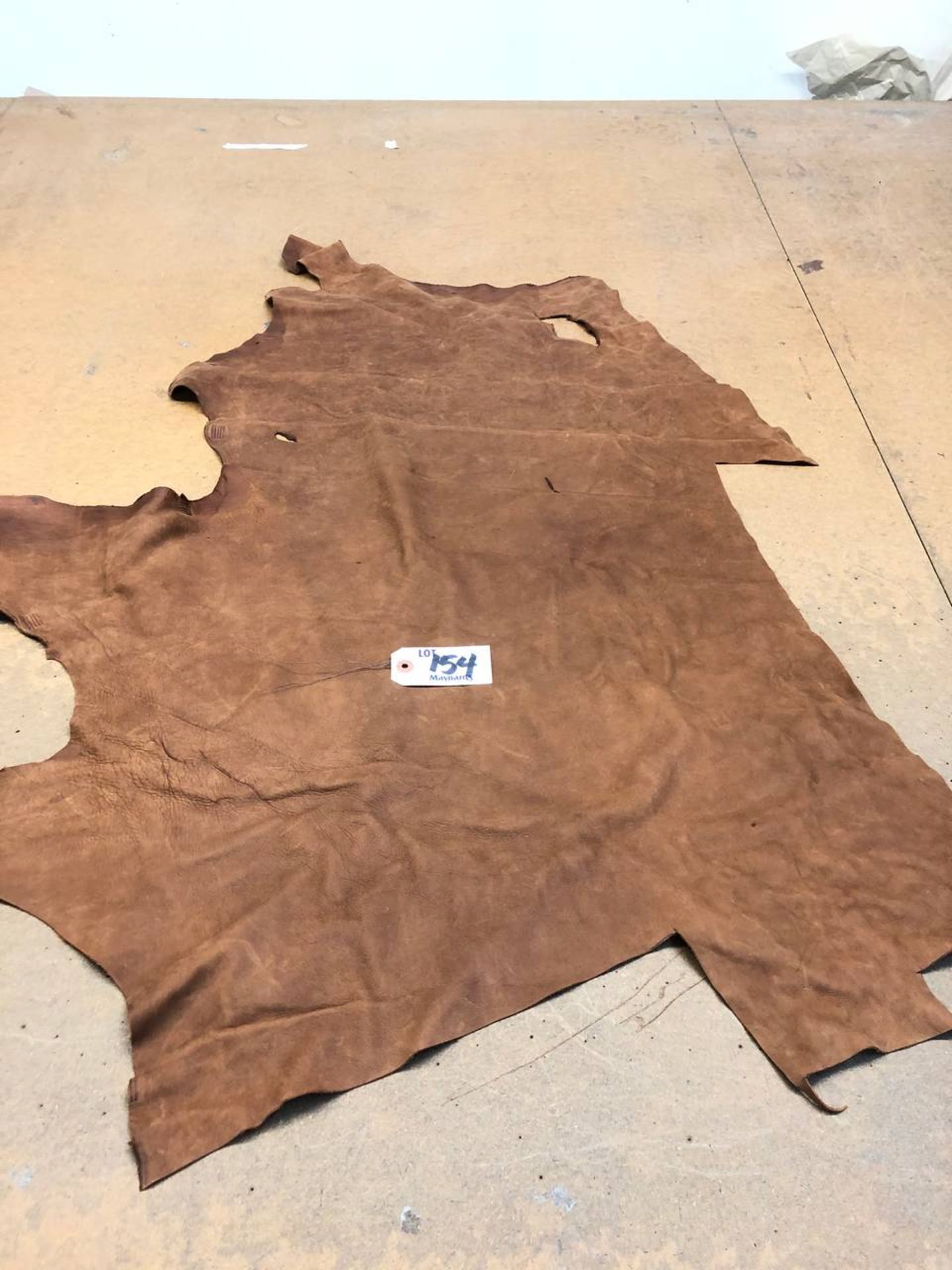 Lot of (1) leather skins - brown