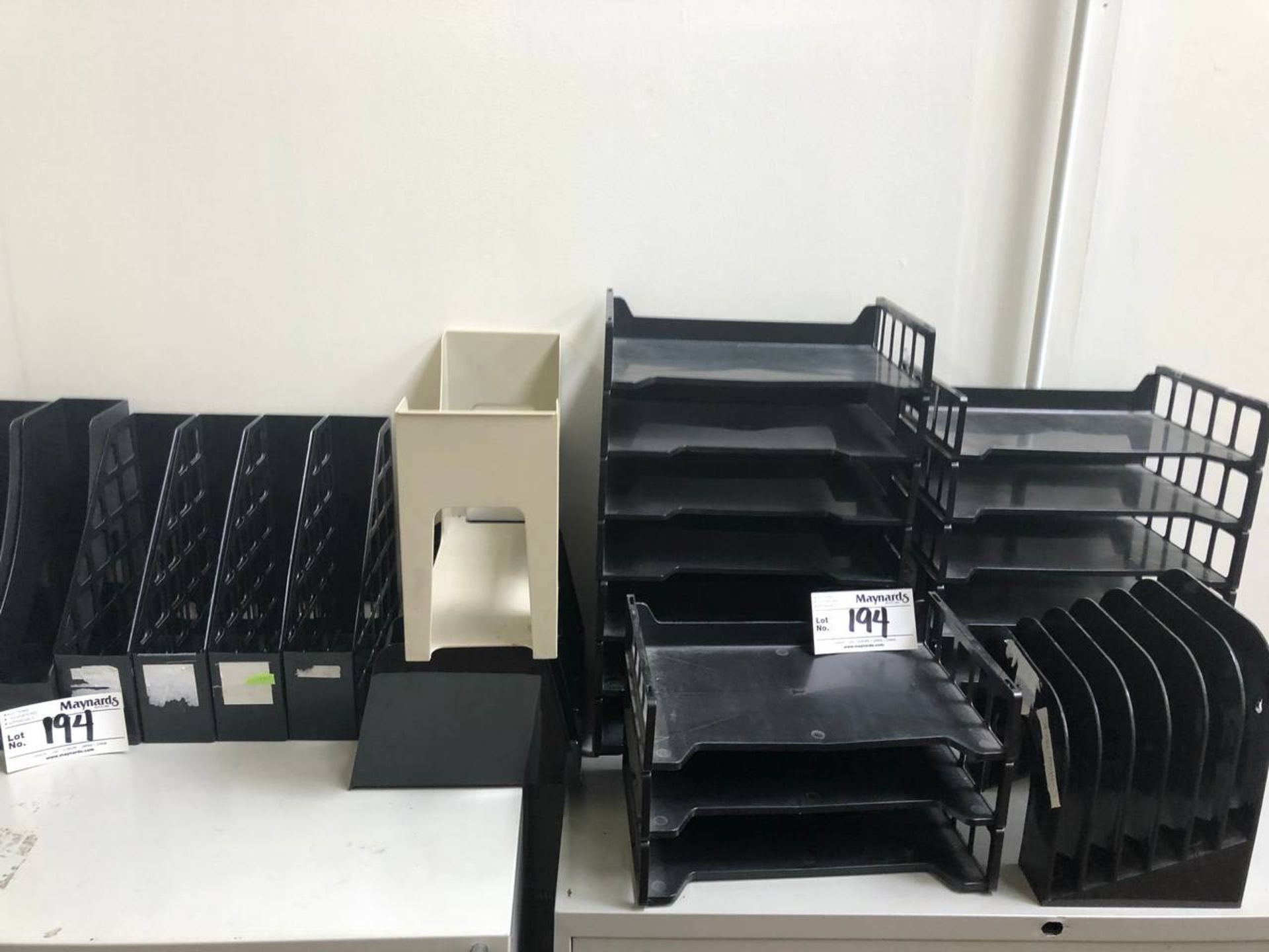 Lot of various file organizers, paper and office supplies