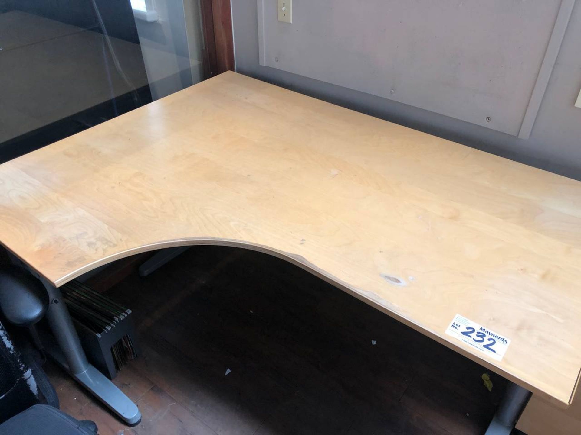 Ikea corner maple desk,