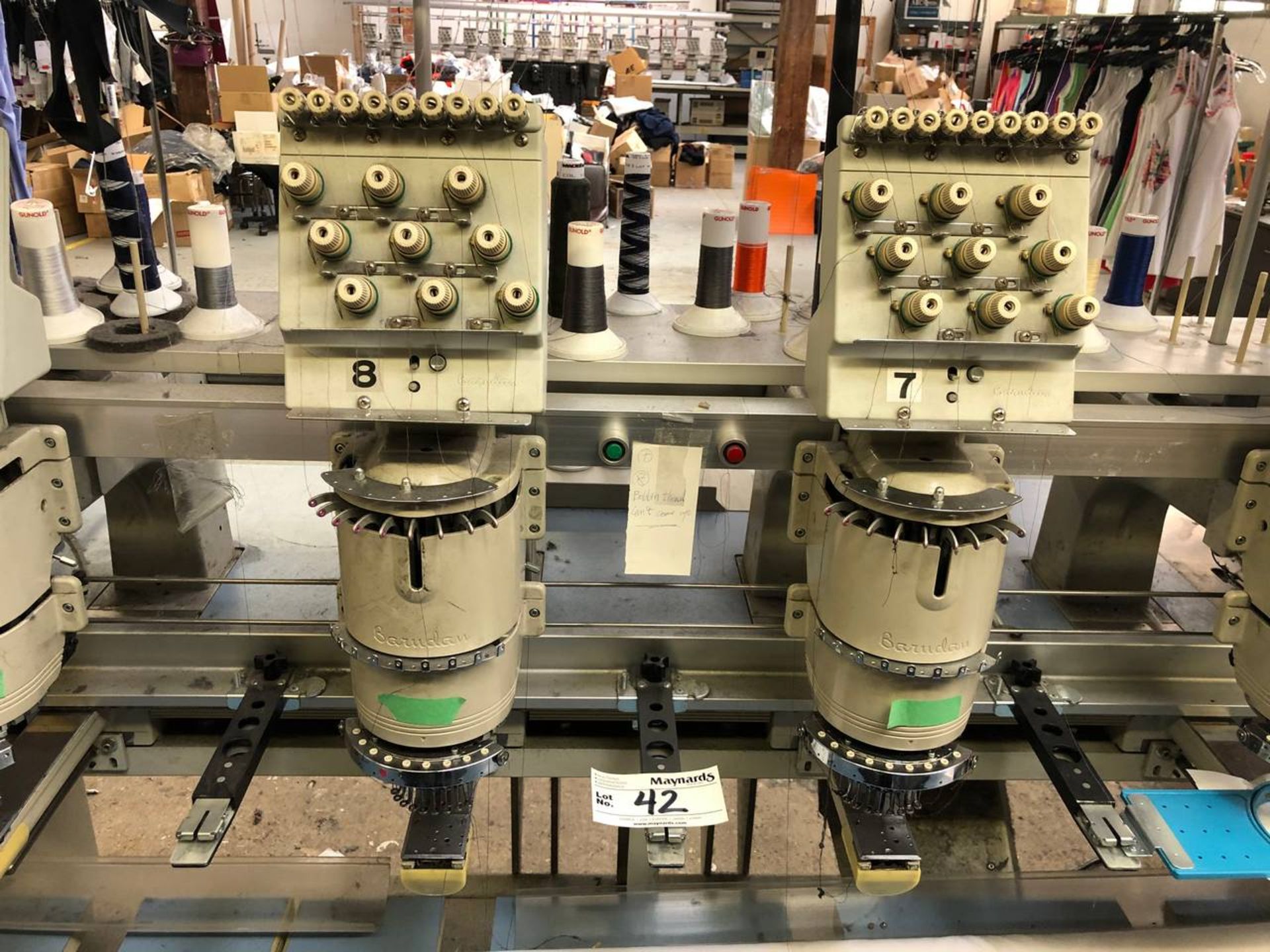 1995 BARUDAN NSME-YN-15 15 Head Embroidery Machine, - Image 6 of 21